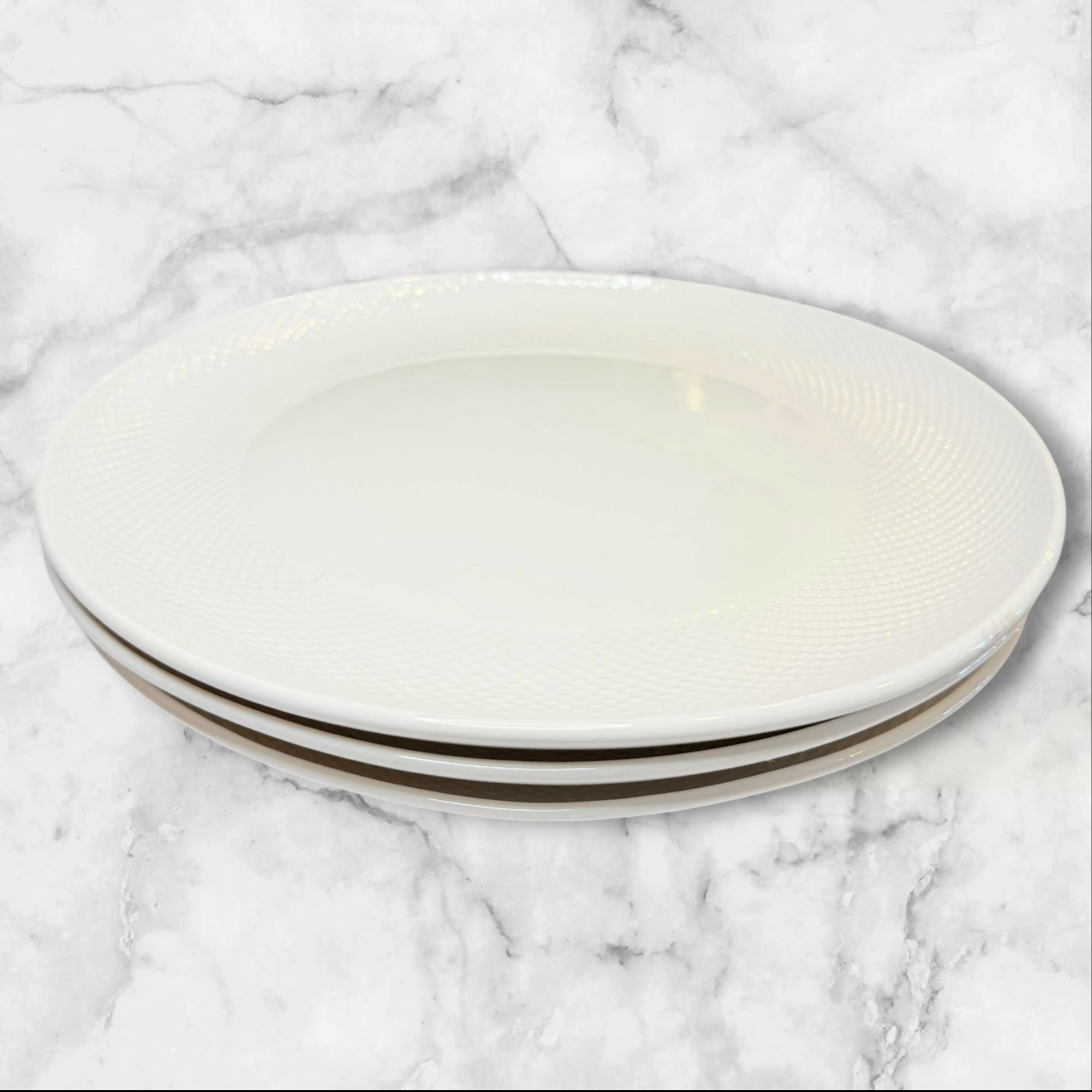 Lenox Largo White Dinner Plates | Set of 3 | Great Condition