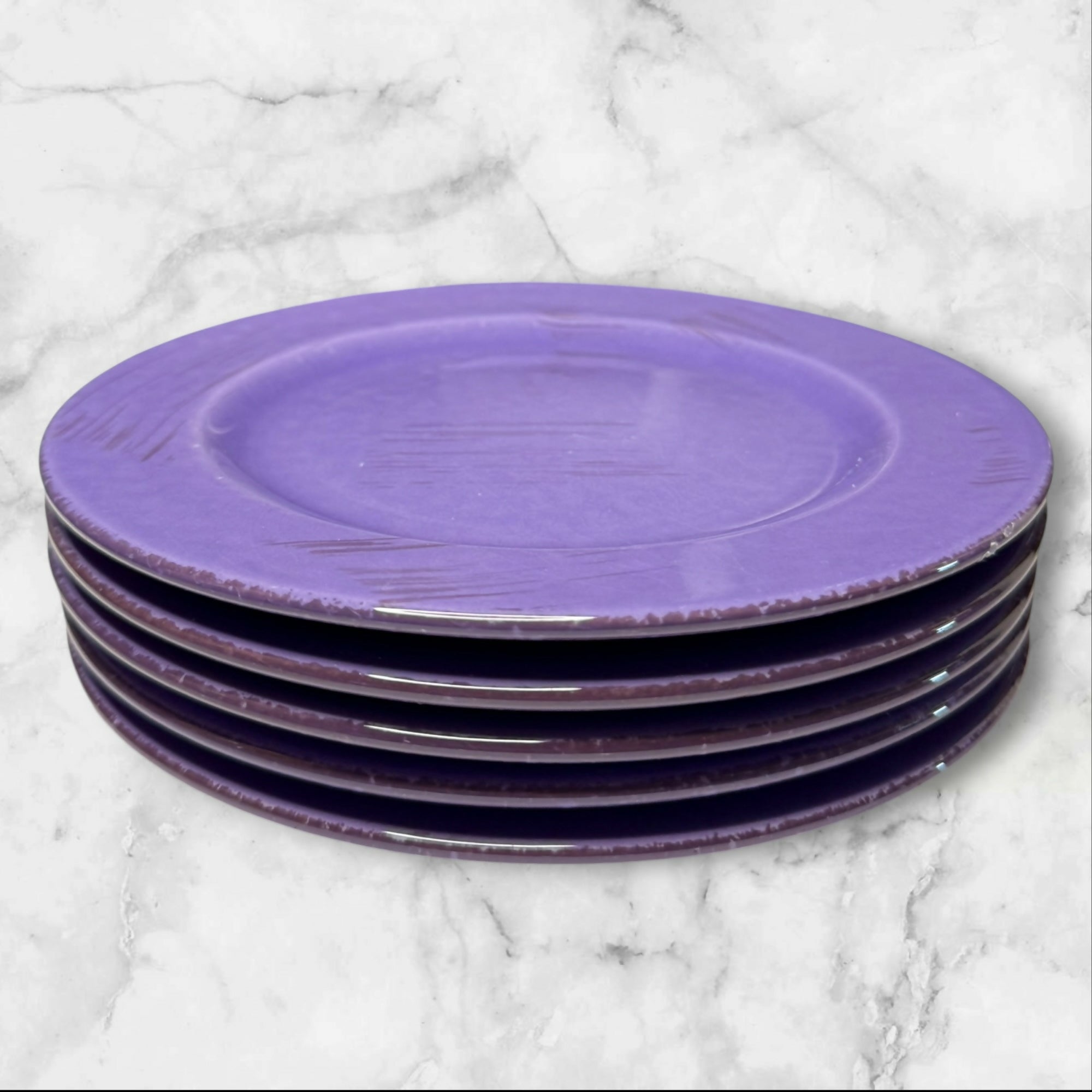 HOME Italy Purple Dinner Plates | Set of 6 | Italian Ceramic | Great Condition