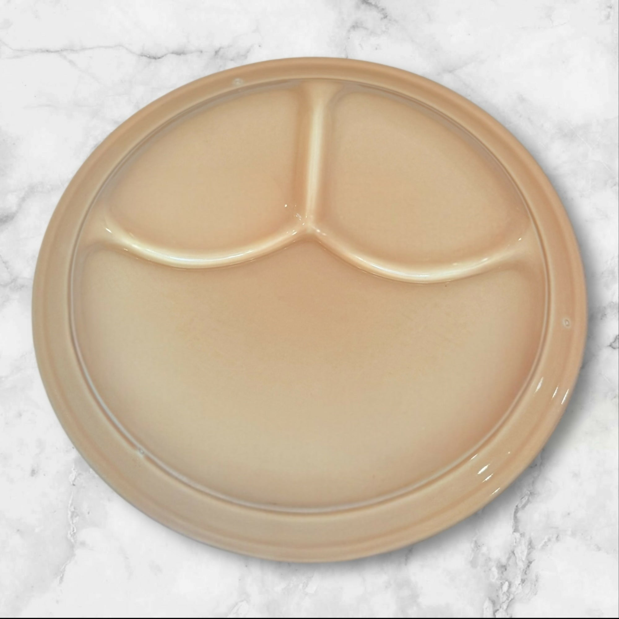 Bauer Plainware Turquoise Divided Grill Plates | Set of 4 | Vintage Good Condition