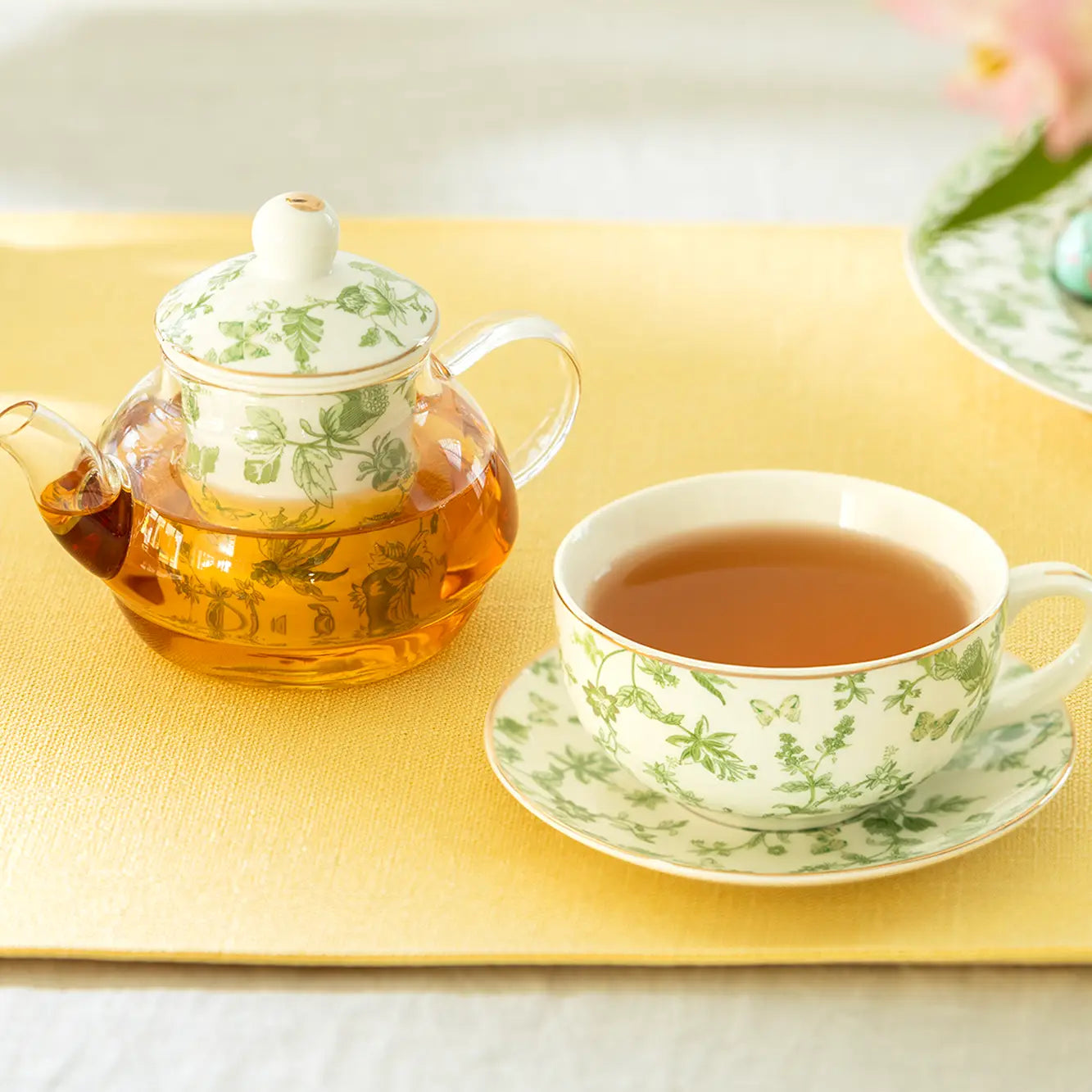 Grace Teaware Greeny Garden Tea for One Set | Glass & Porcelain