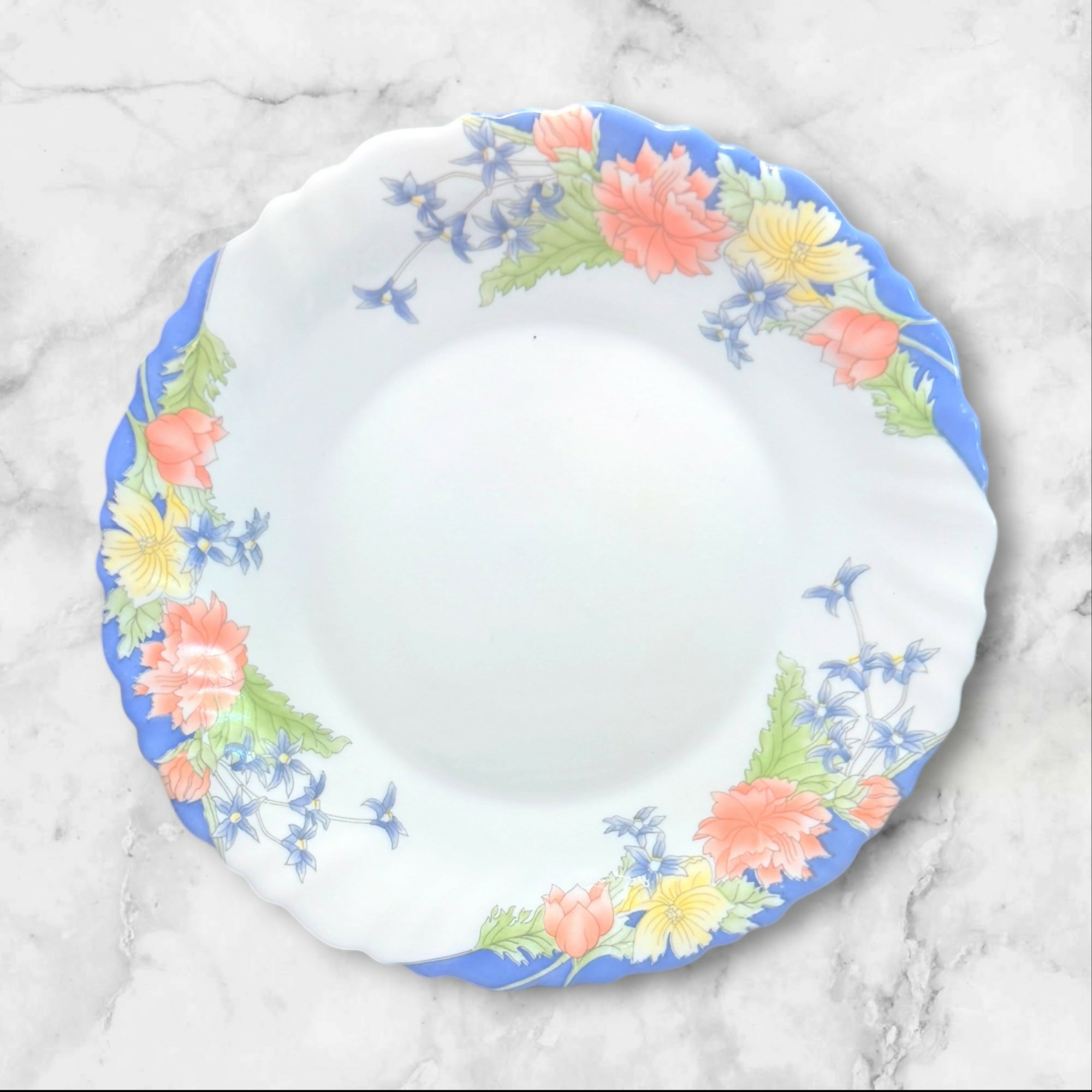 Arcopal Florine Floral Salad Plates | Set of 6 | Excellent Condition