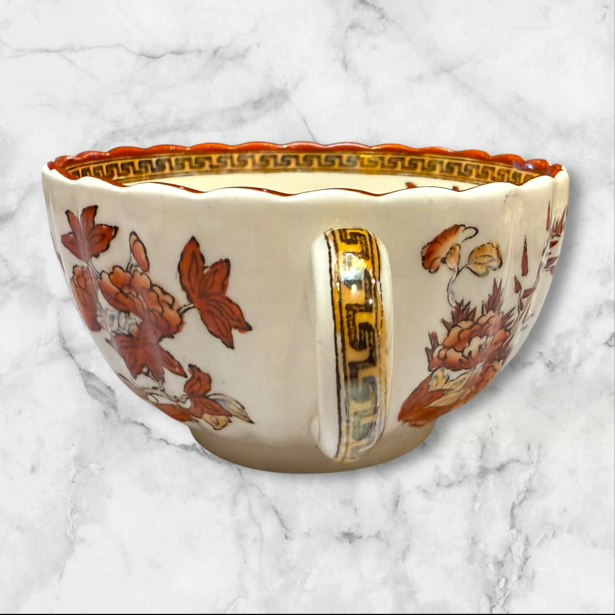 Spode Copeland India Tree Orange Rust Cup & Saucer | Excellent Condition