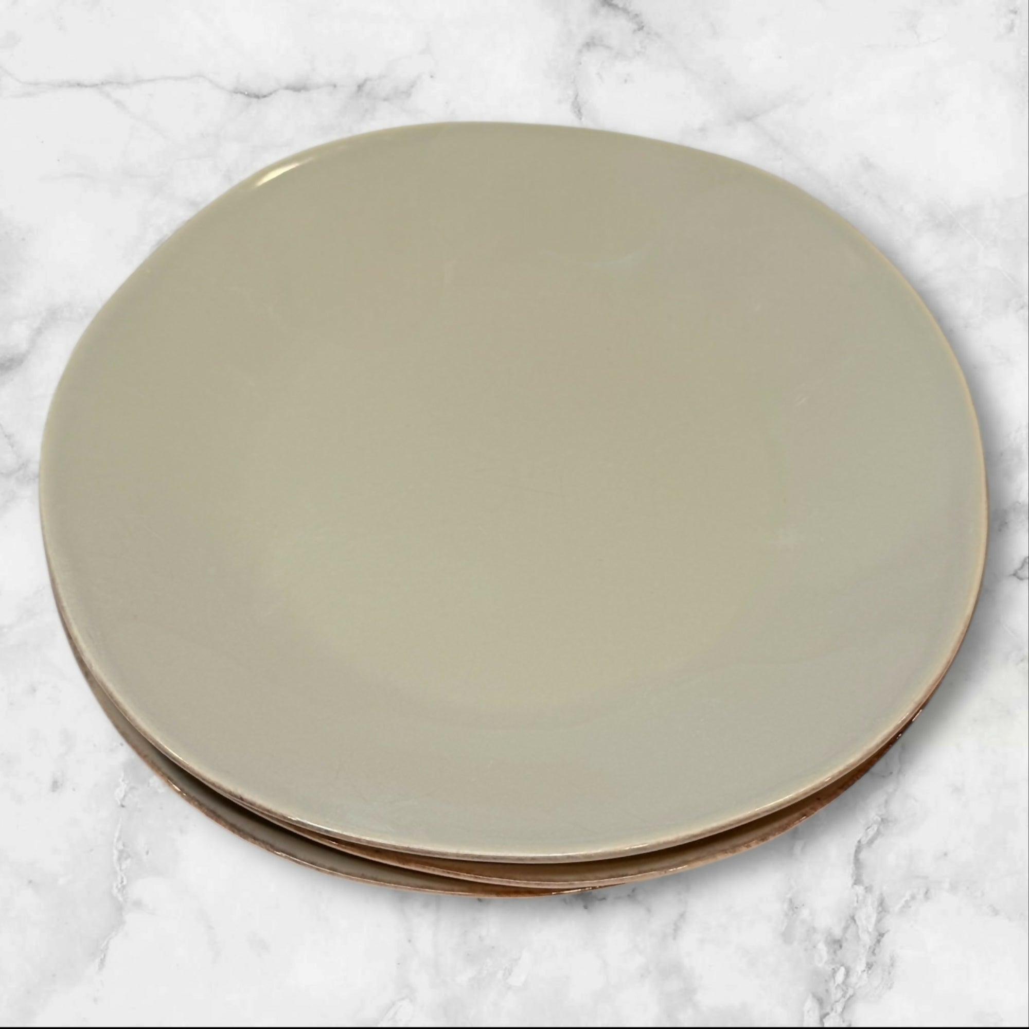Crate & Barrel Marin Gray Salad Plates | Set of 3 | Excellent Condition