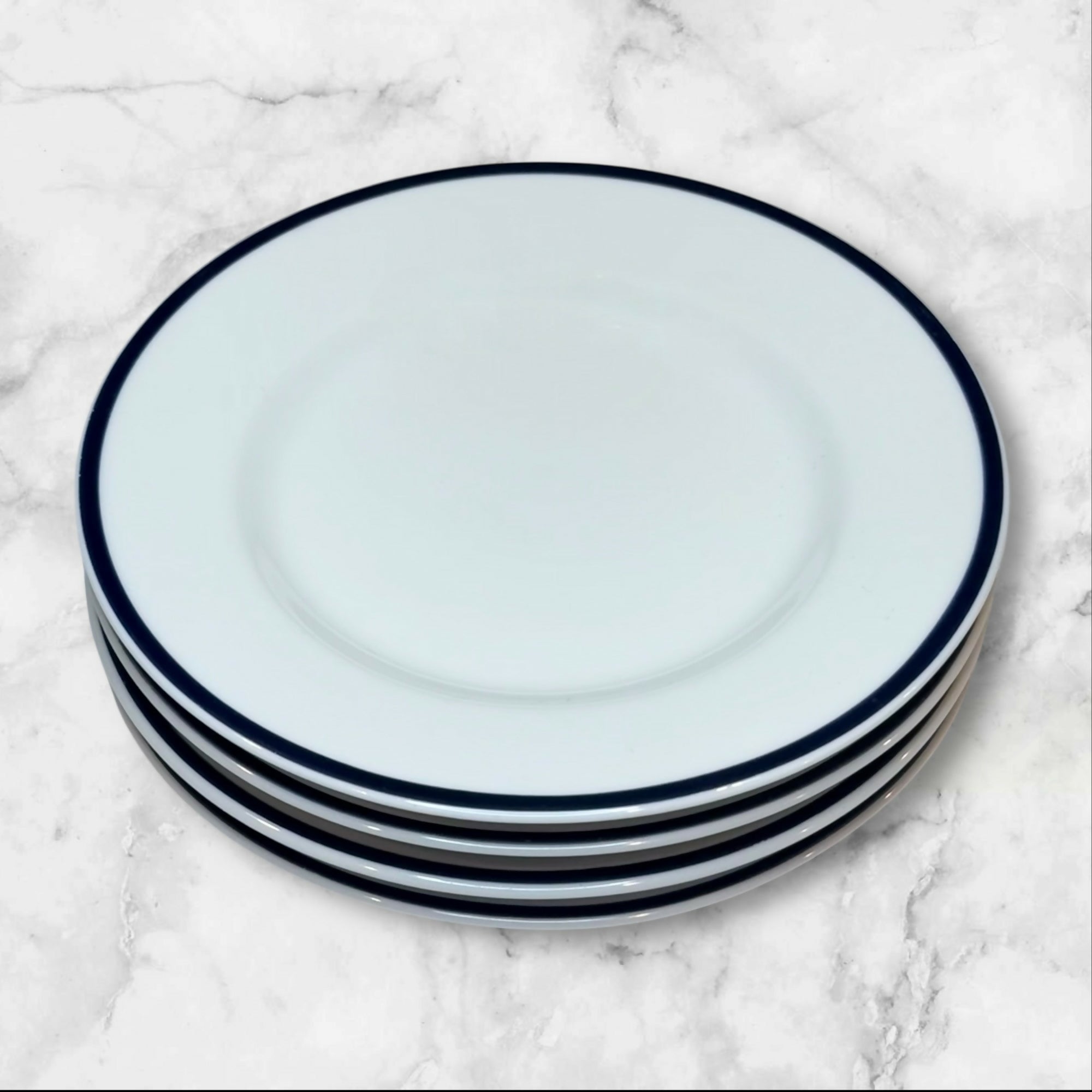 Crate & Barrel Cape Cod Bleu Bread & Butter Plates | Set of 4 | Excellent Condition