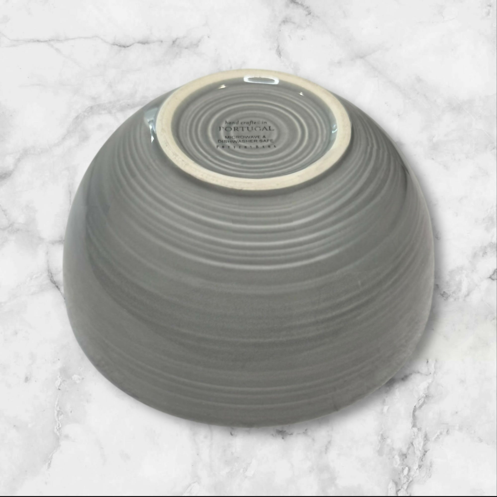 Pottery Barn Joshua-Gray Stoneware Bowls | Set of 4 | Excellent Condition