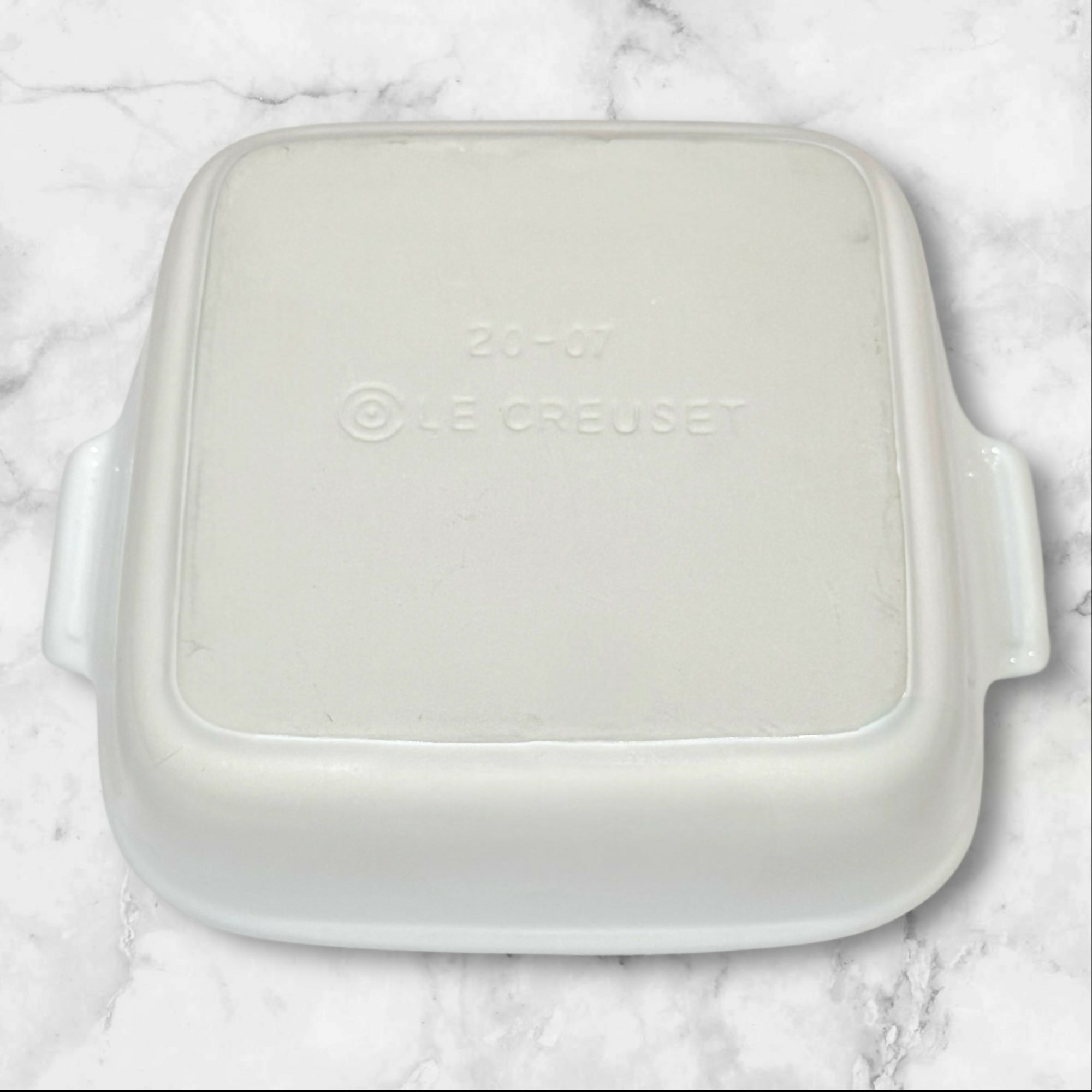 Le Creuset White Square Baking Dish | 8” Vintage Stoneware | Great Condition