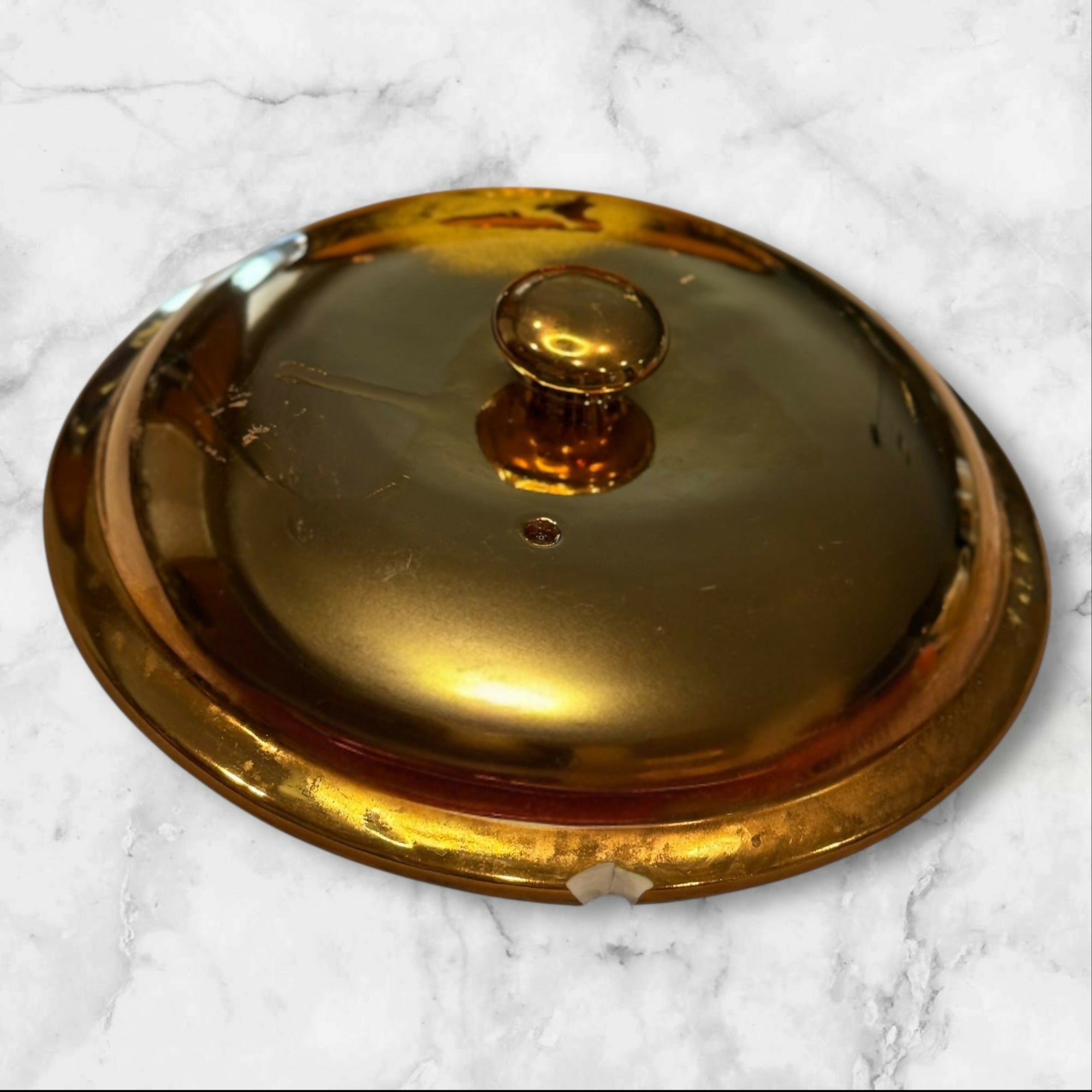 Hall China Carbone Golden Glow Covered Casserole | Vintage | Good Condition