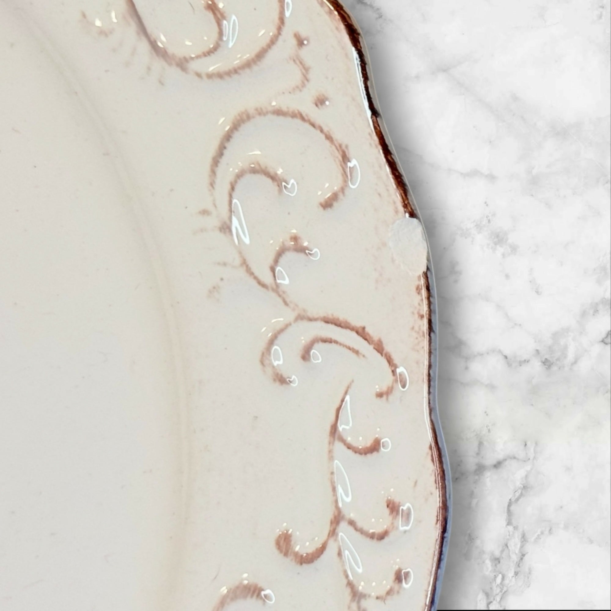 Pier 1 Antique Scroll Salad Plates | Set of 4 | Excellent Condition