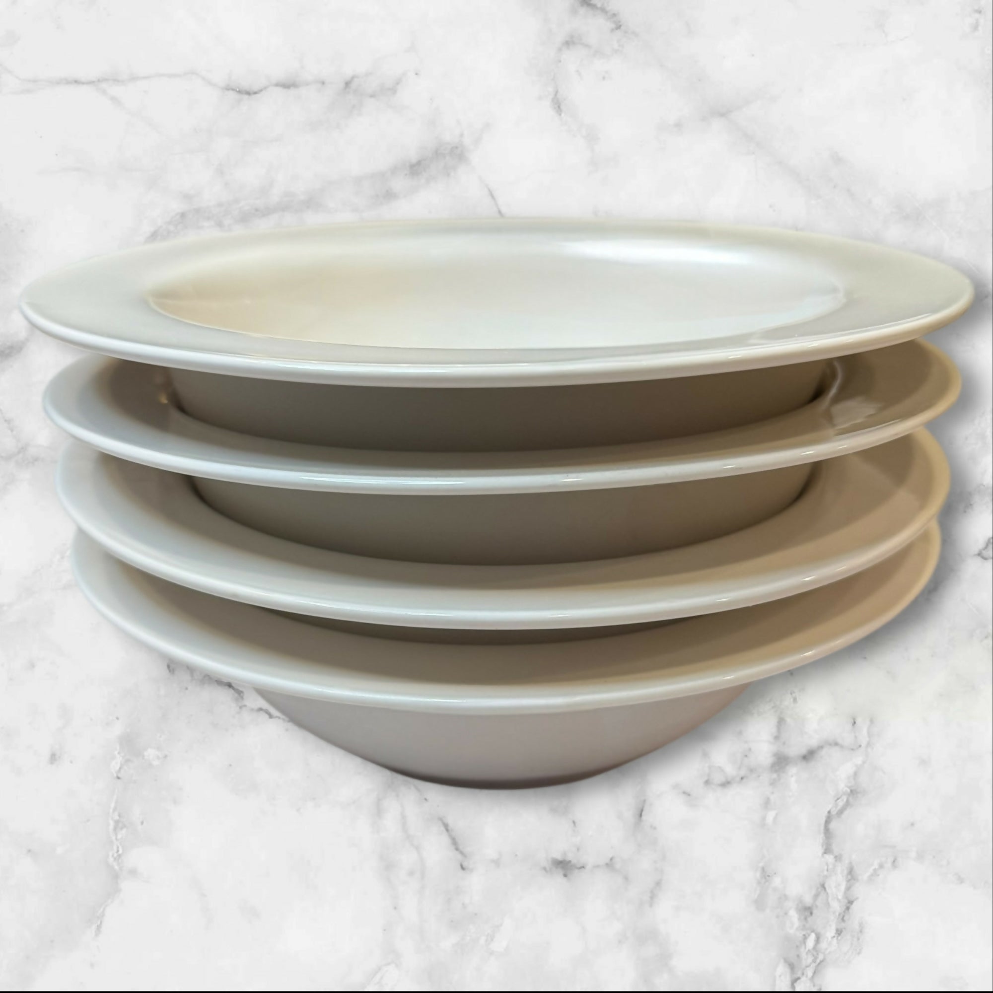 Pier 1 New Essentials Classic White Vegetable Bowl | Set of 4 | Excellent Condition