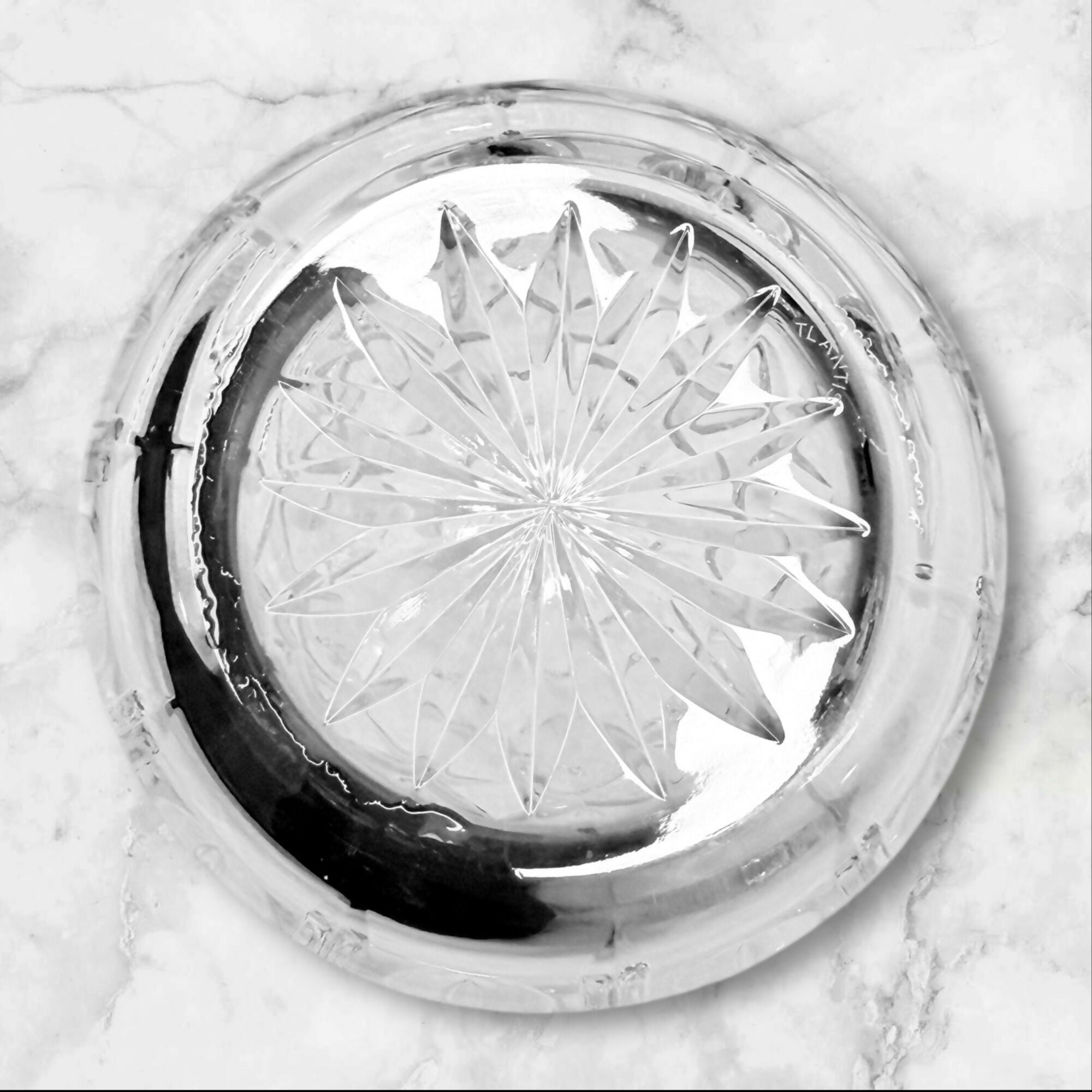 Atlantis Crystal Decanter | Hand-Cut 9.25” Barware | Excellent Condition