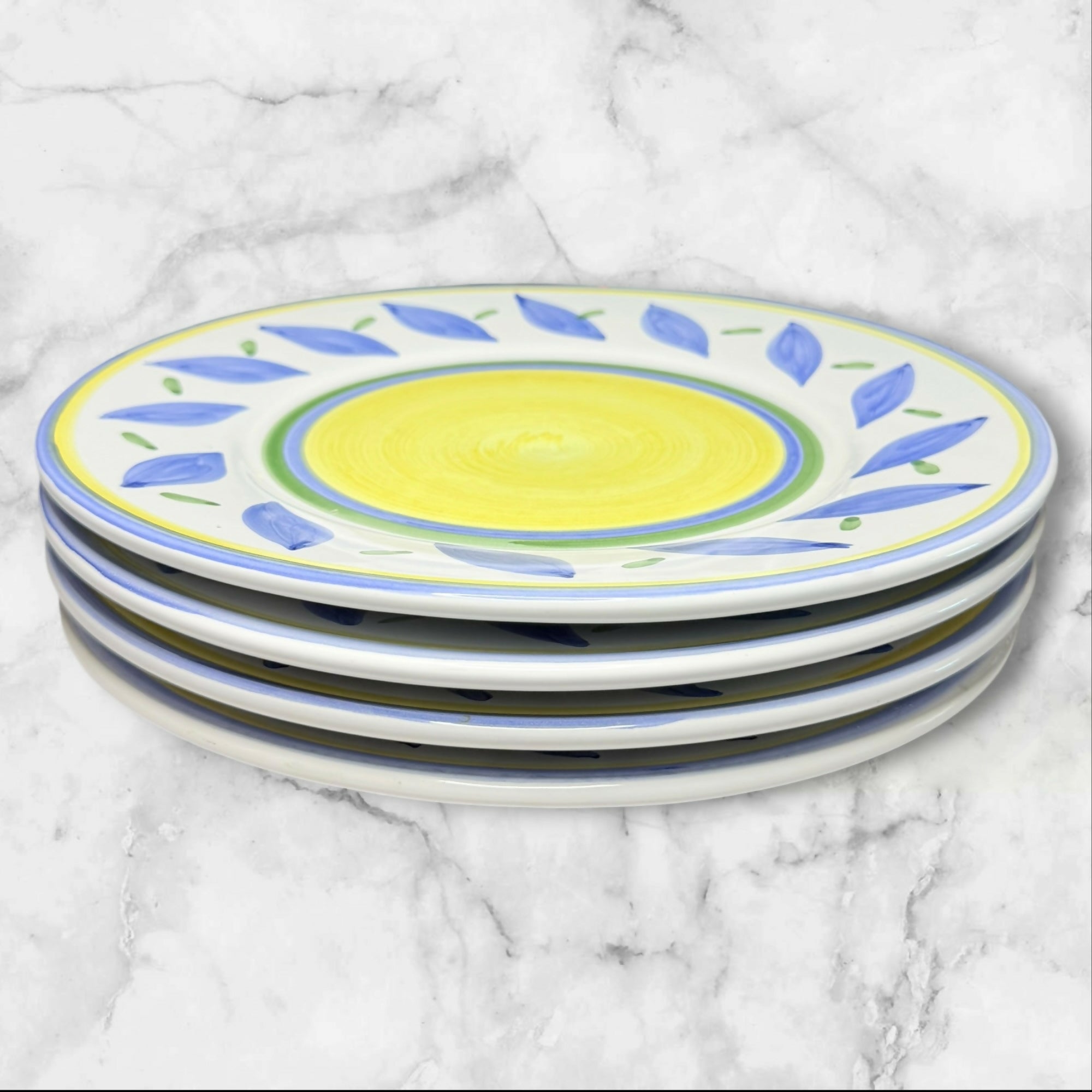 Williams Sonoma Tournesol Italy Dinner Plates | Set of 4 | Excellent Condition