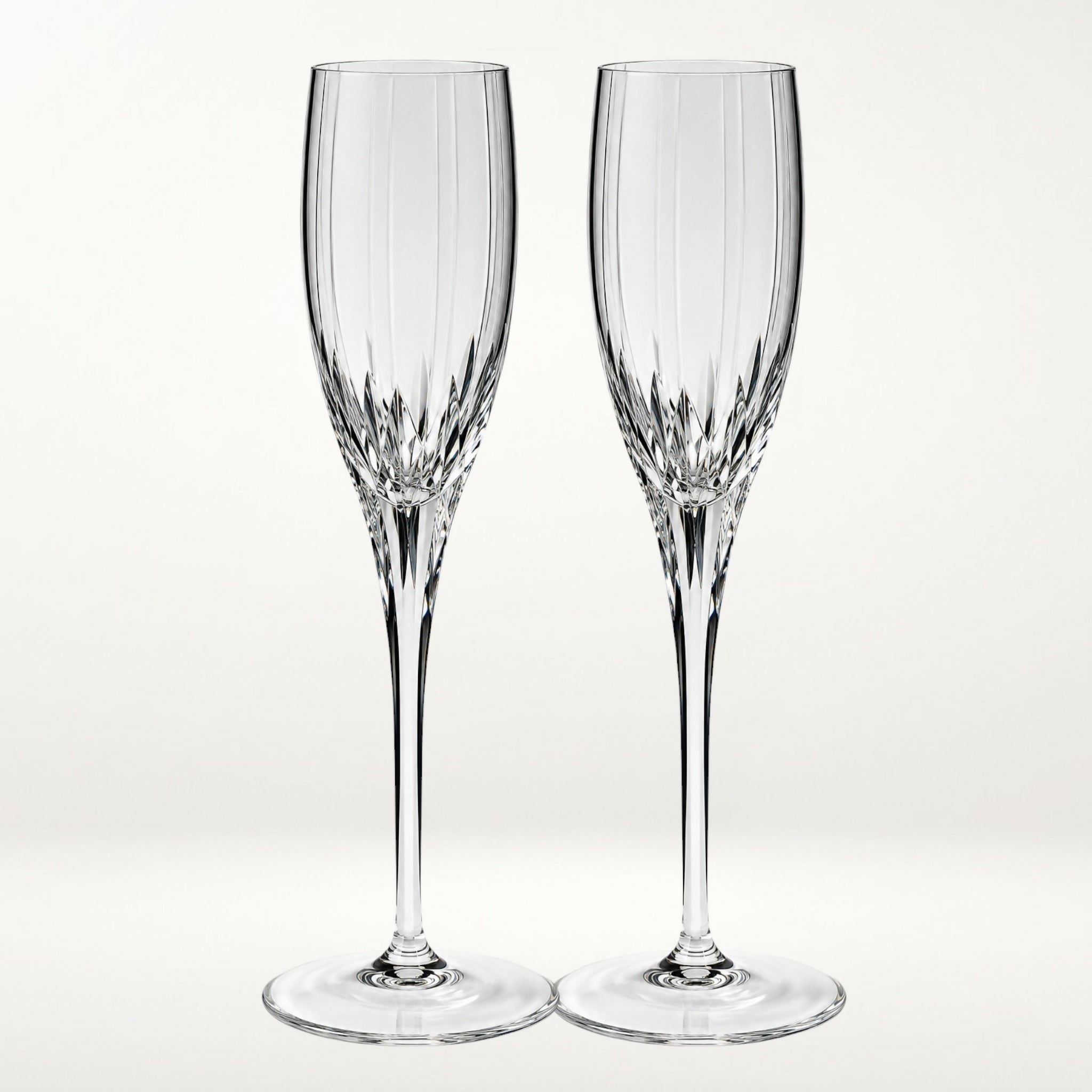 Mikasa Phoenix Crystal Champagne Flutes | Set of 2 | Excellent Condition