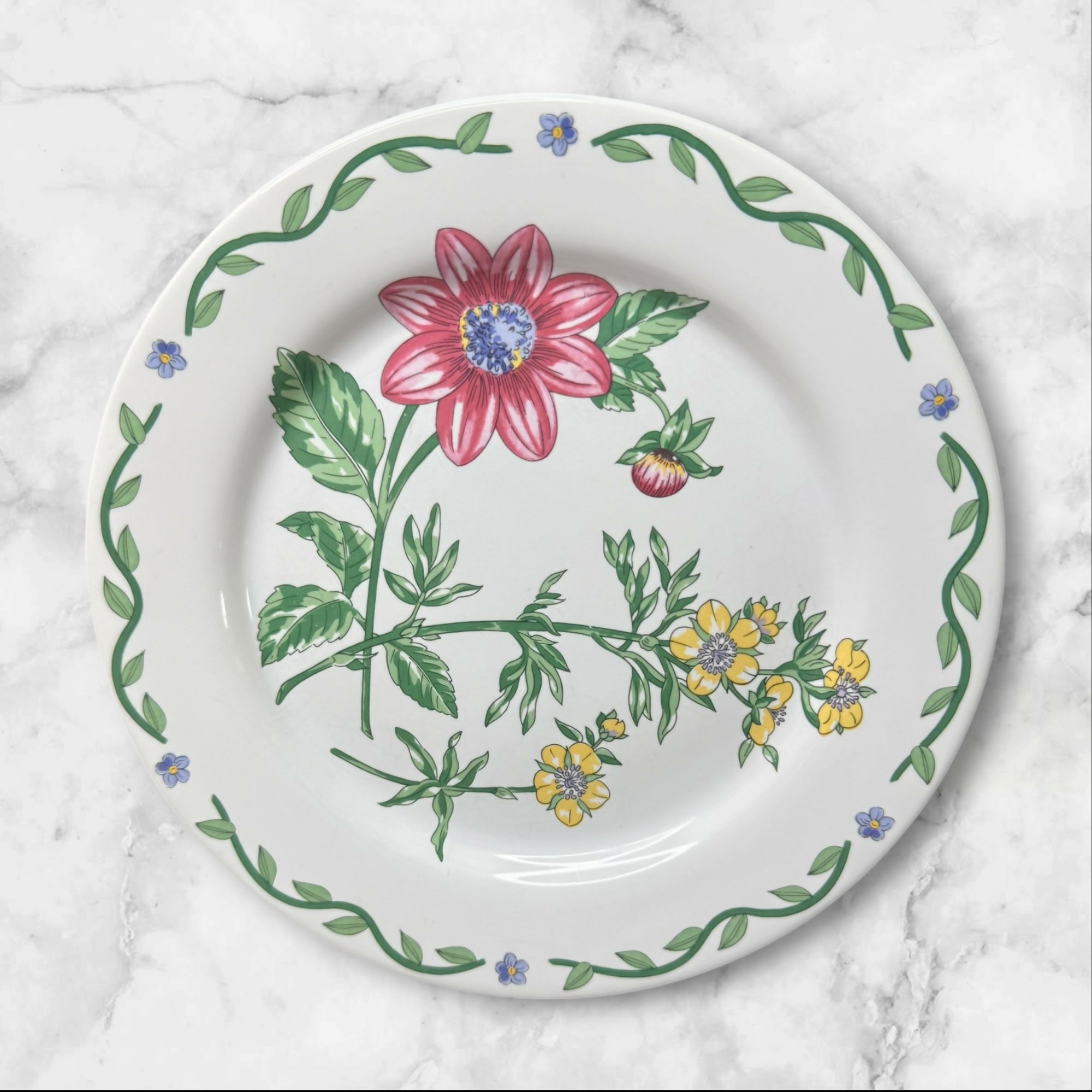 International Tableworks Terrace Blossoms Salad Plates | Set of 2 | Excellent