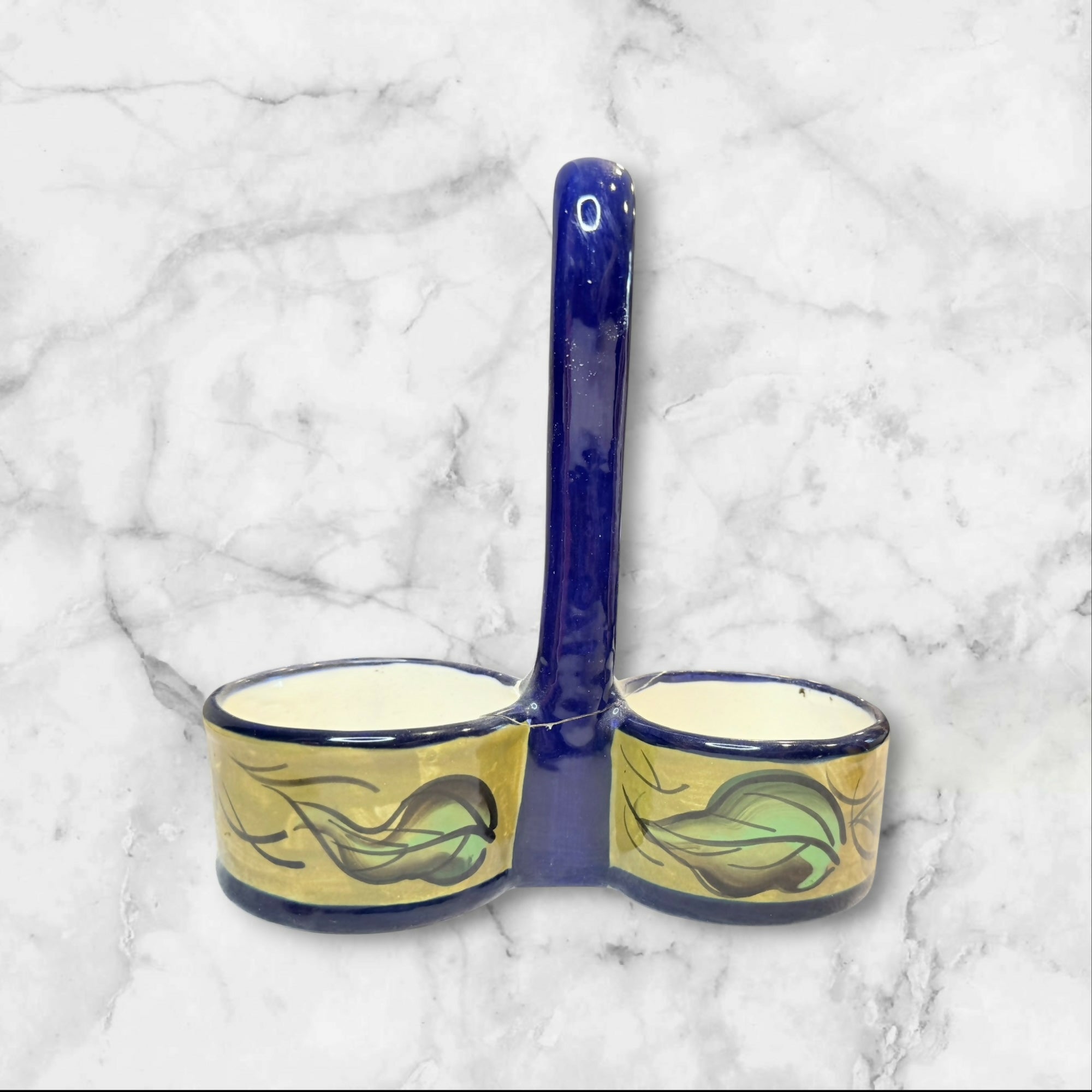 Bella Hogar Hand Painted Oil & Vinegar Set | Italy | Great Condition