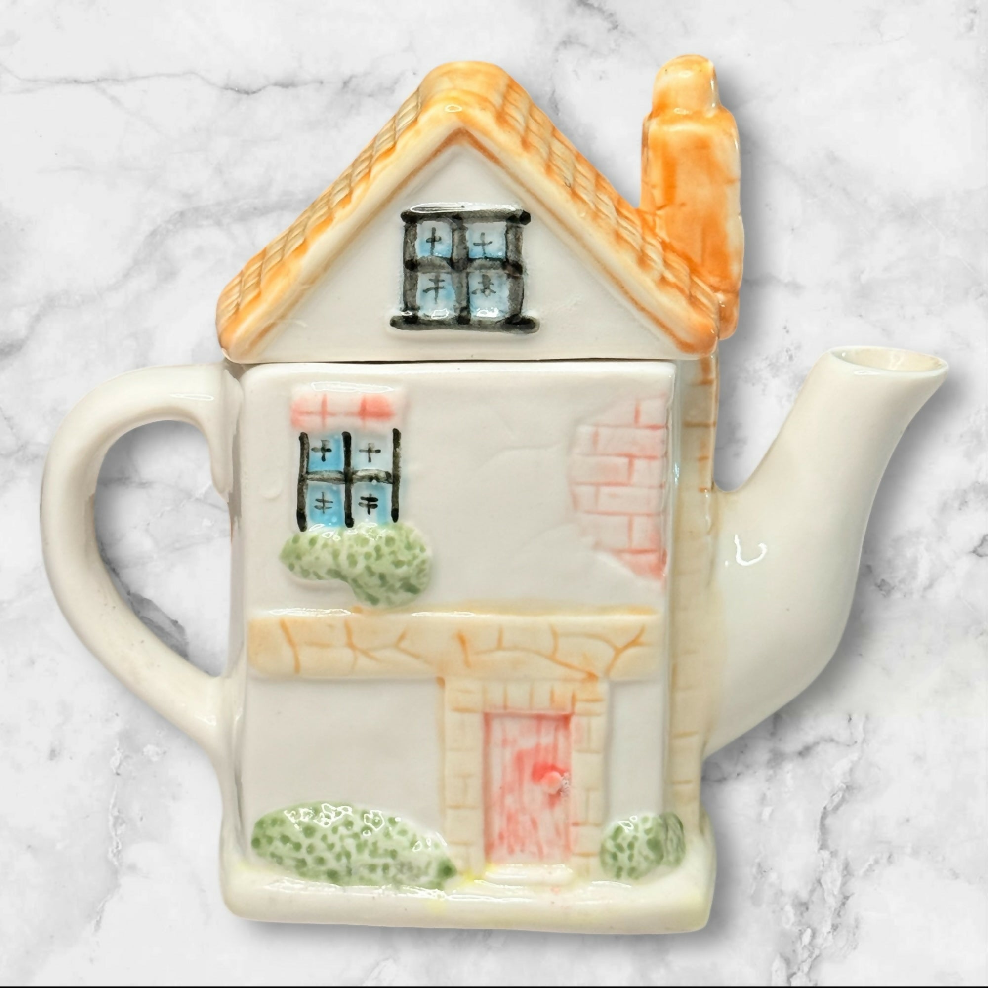 Vintage Tea Shop House Teapot Ceramic Cottage Teapot 6” | Japan