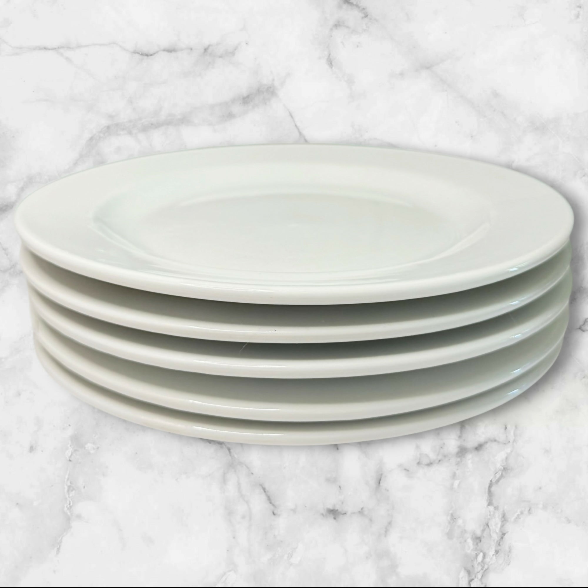 Williams Sonoma Bistro White Salad Plates | Set of 5 | Excellent Condition