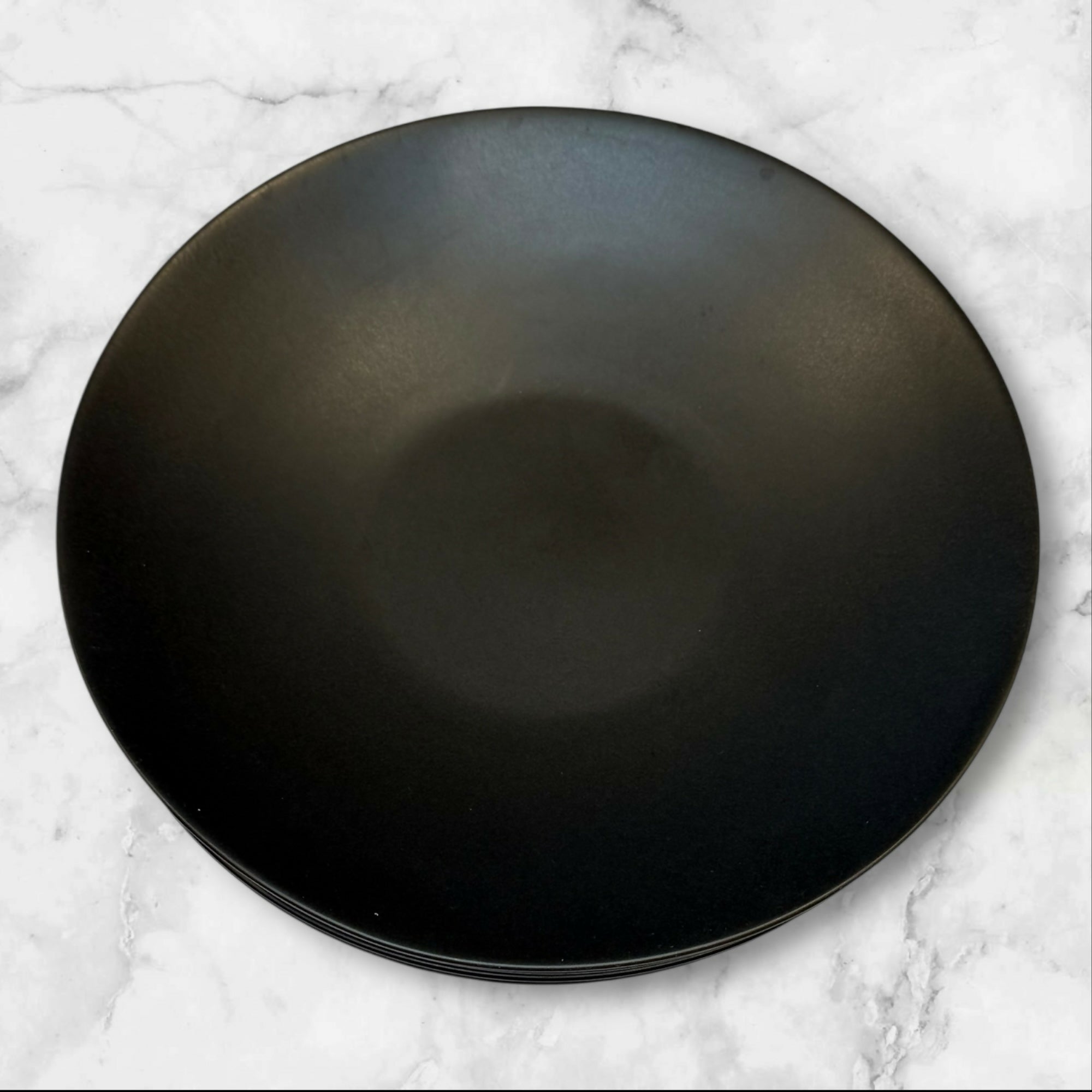 Furio Worldview Onyx Dinner Plates | Set of 4 | Gently Used Matte Black