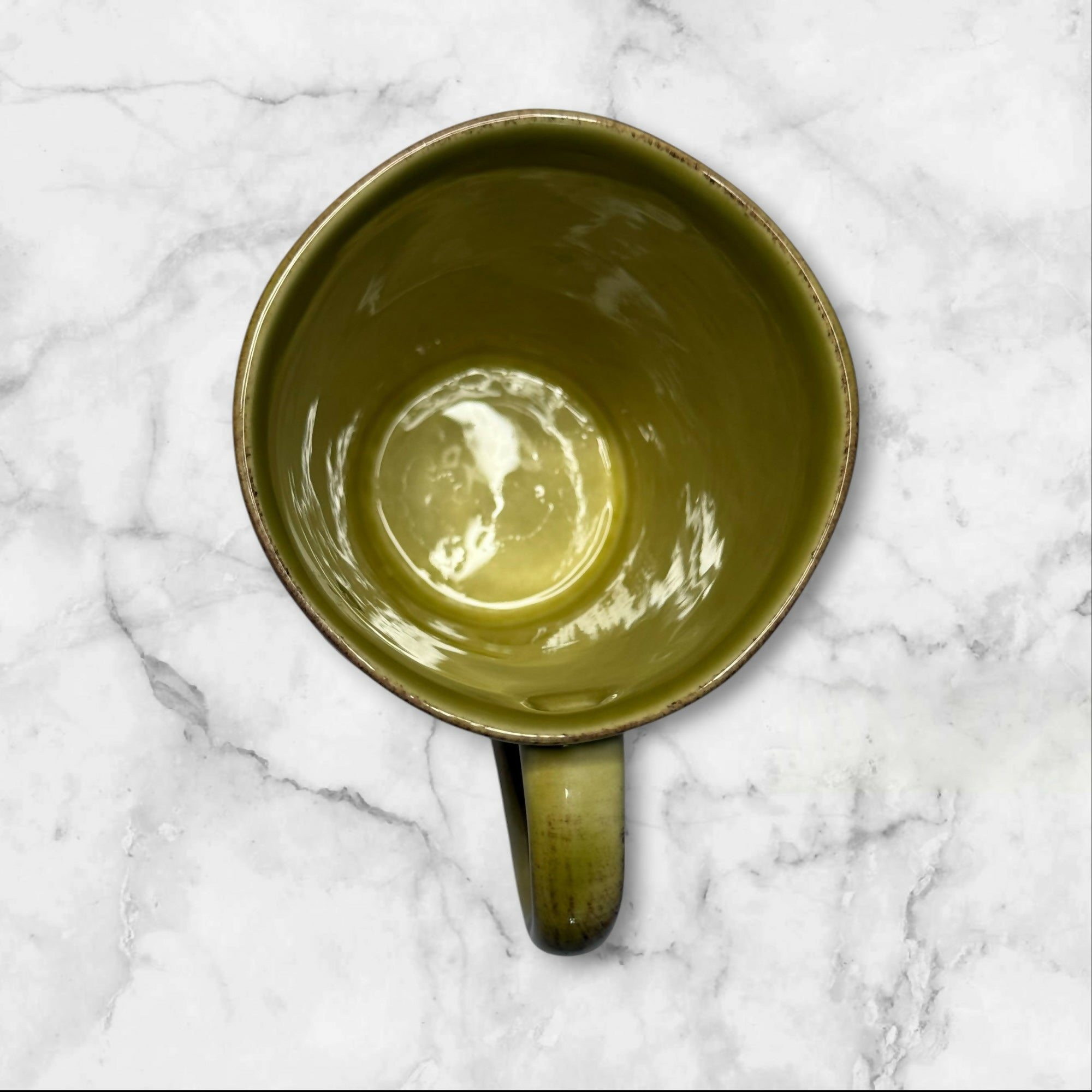 Crate & Barrel Marin Green Mug | Portugal | Excellent Condition | Stoneware