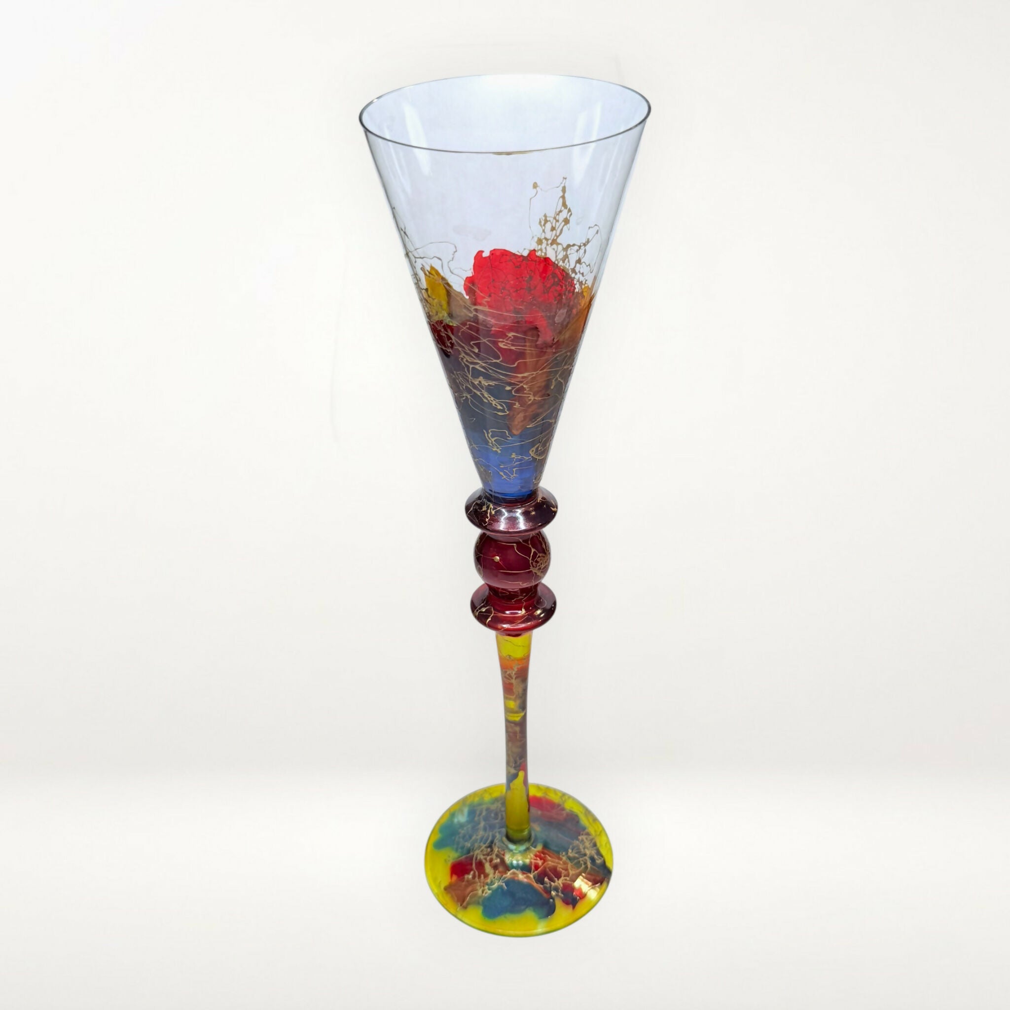 Monarch Crystal Monaco Champagne Flute Art Glass | Romania | Excellent