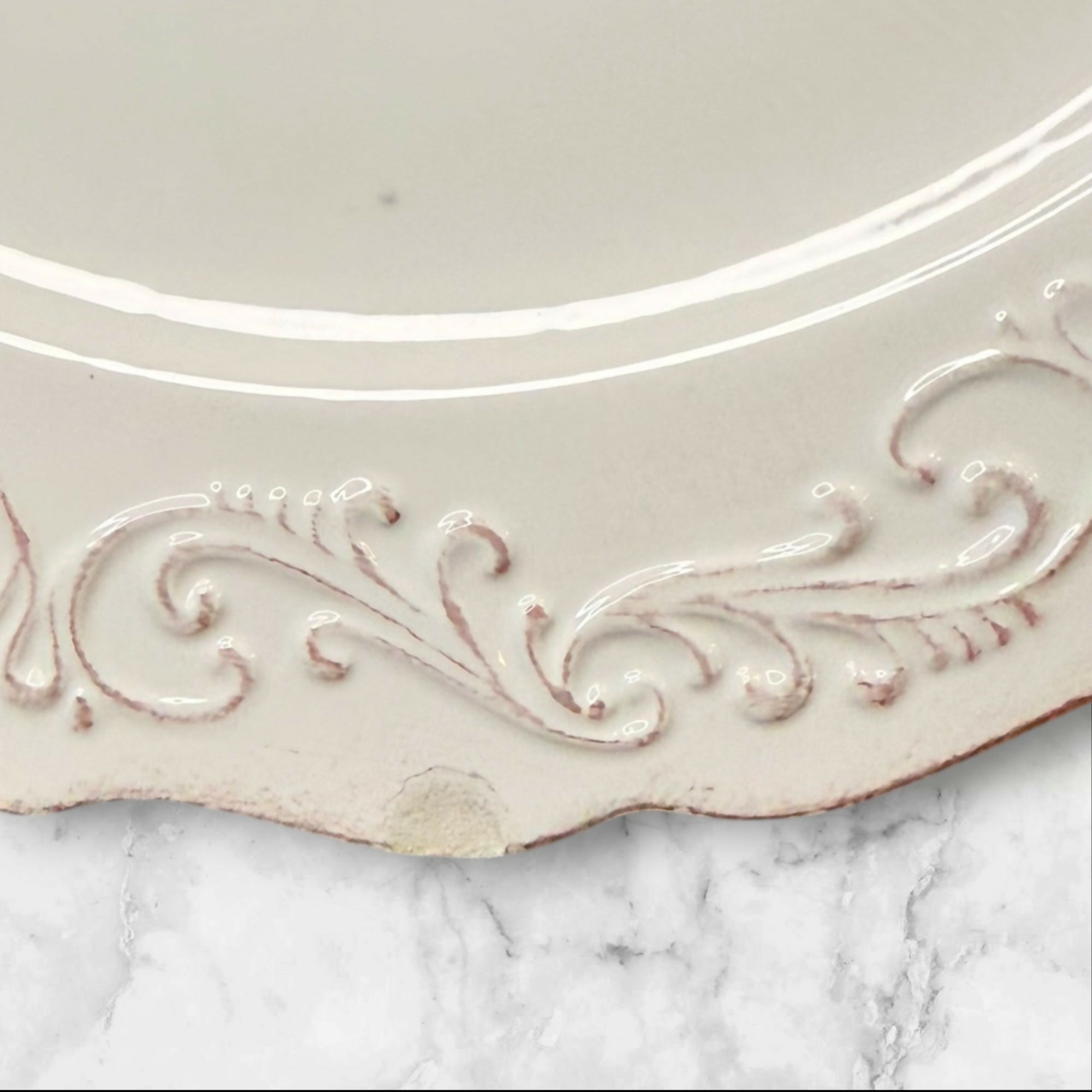 Pier 1 Antique Scroll Dinner Plates | Set of 6 | Good Condition