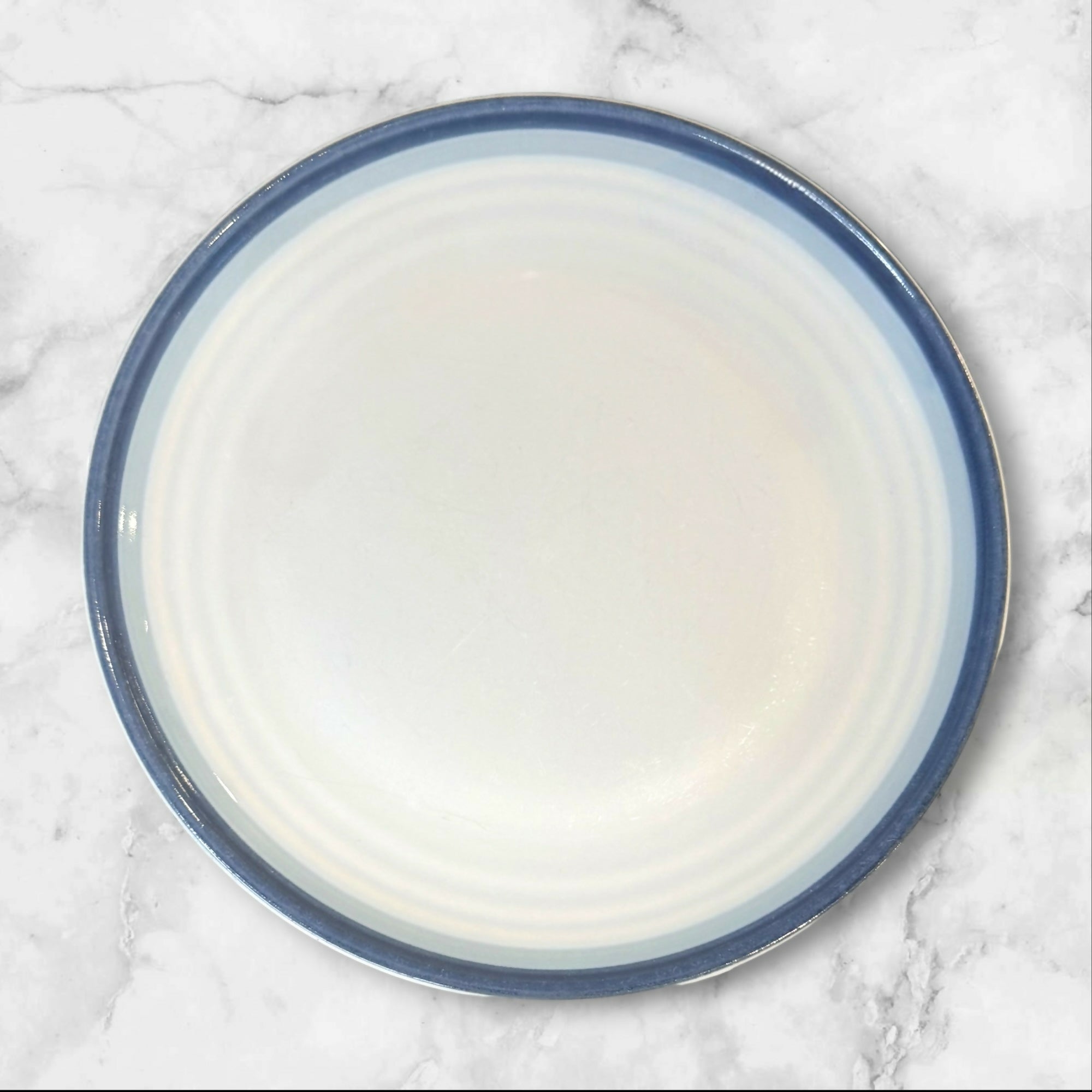 Pfaltzgraff Sky Dinner Plates | Set of 4 | Blue Rim | Great Condition