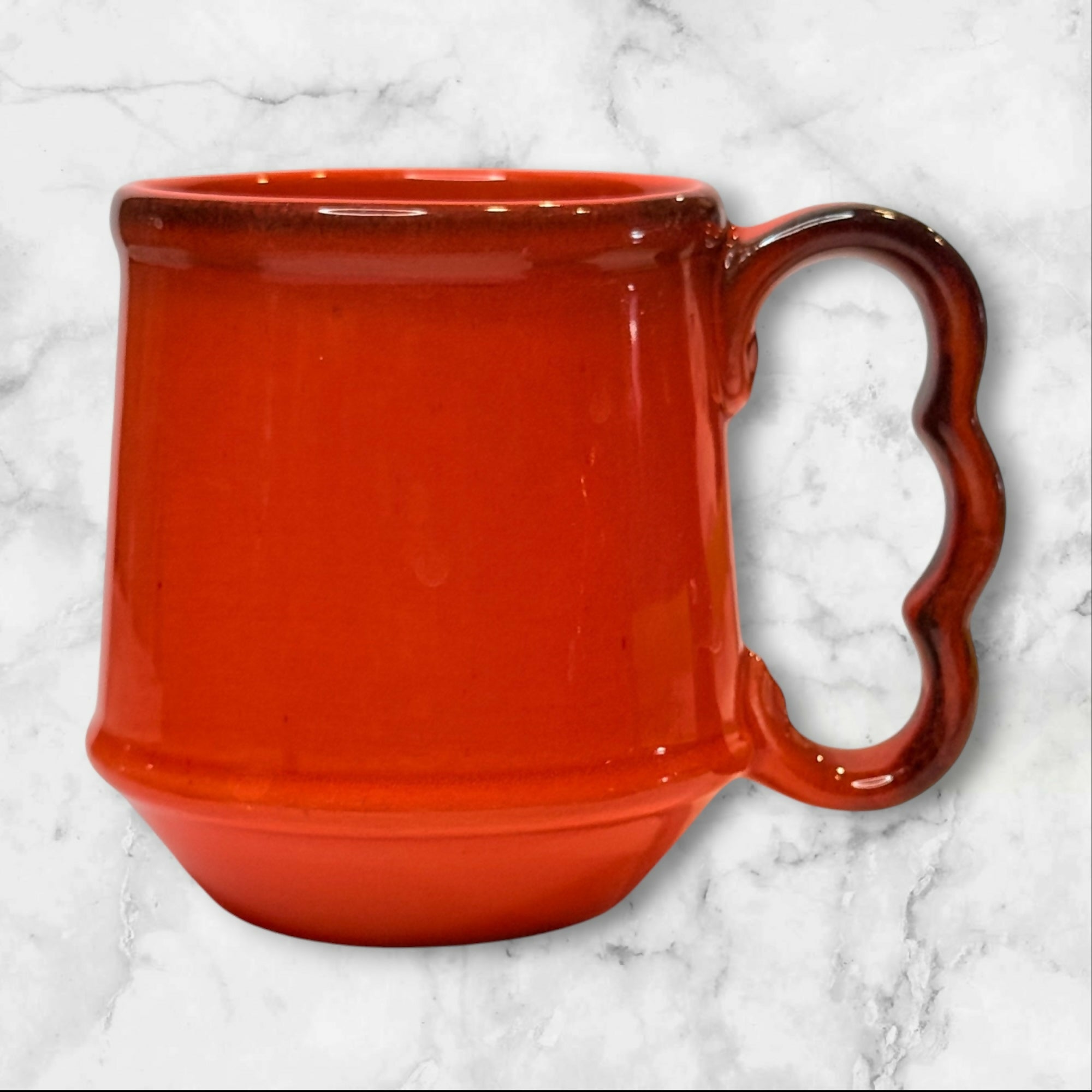 Metlox Poppytrail Red Rooster Red Flat Cups & Creamer | Vintage USA Set