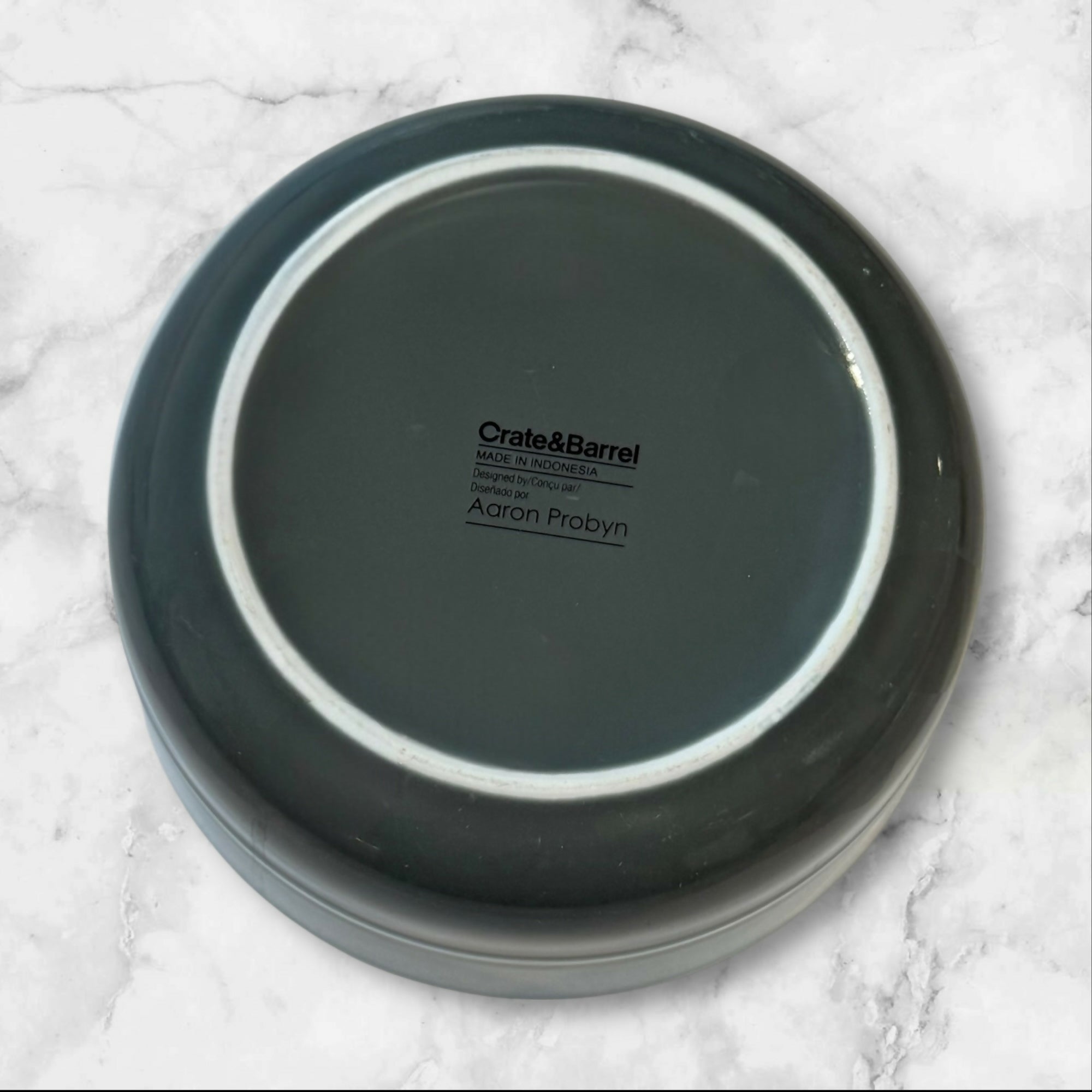 Crate & Barrel Hue Grey Bowl by Aaron Probyn | Gently Used