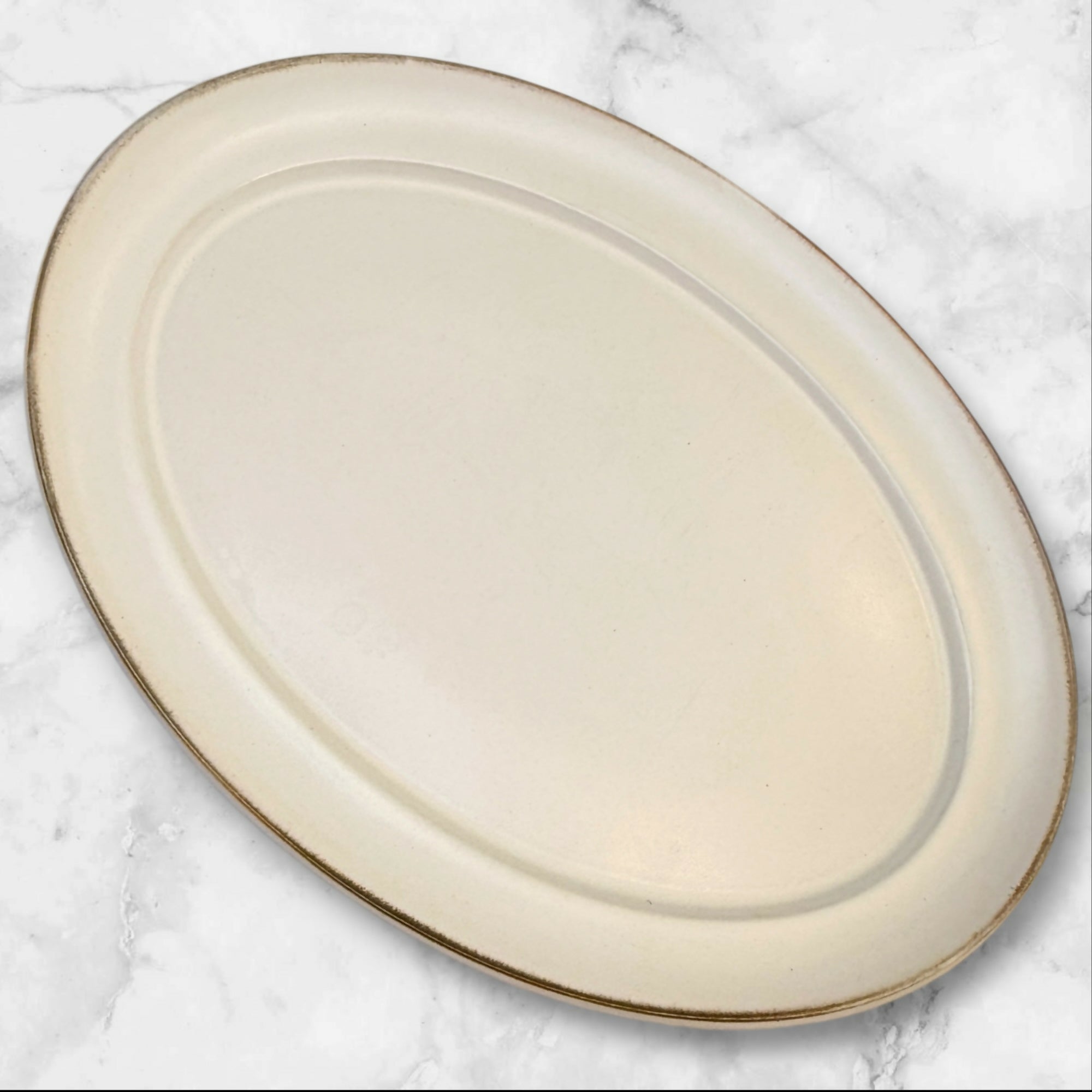 Denby Langley Potpourri White Oval Serving Platter | 12.5” | Excellent Condition