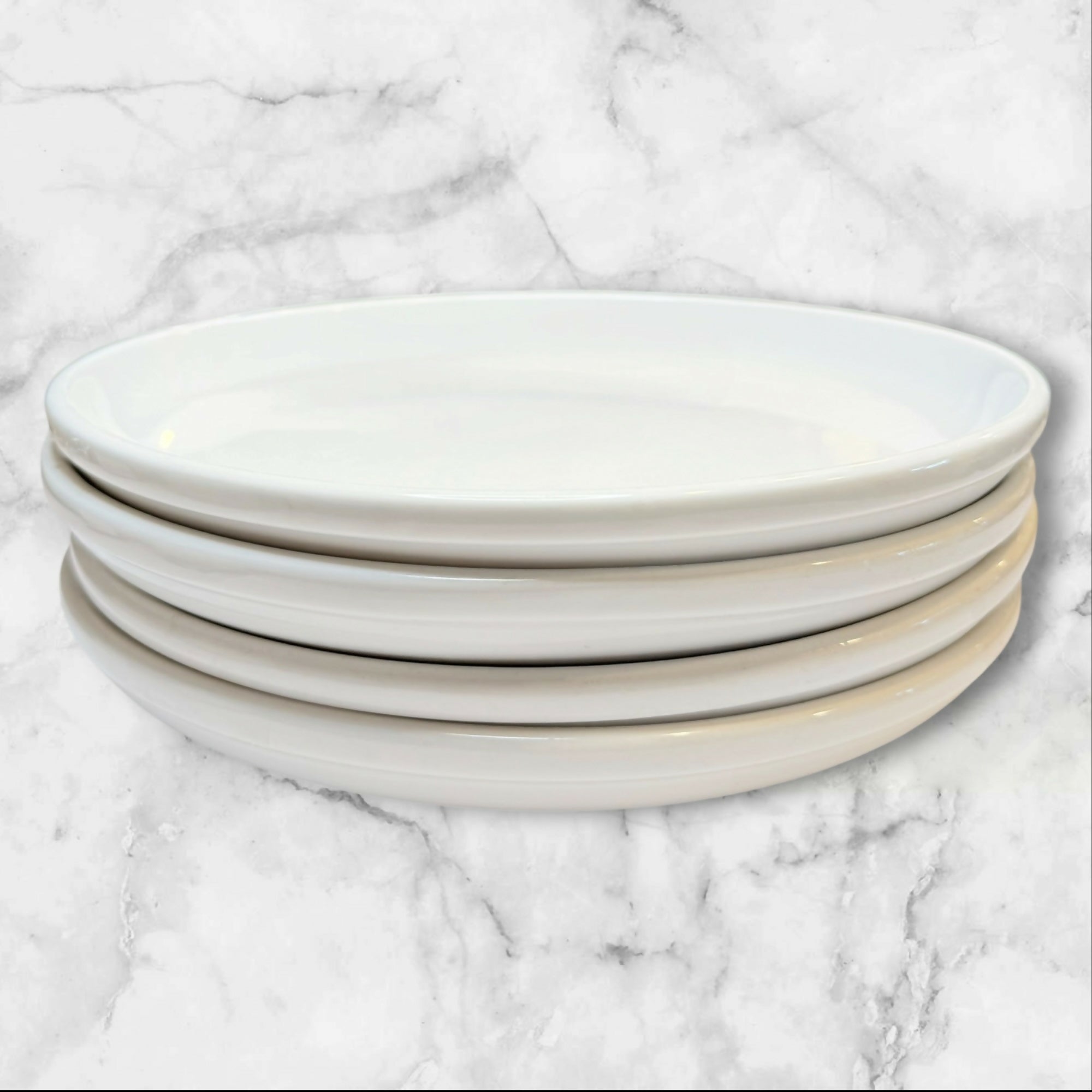 Crate & Barrel Culinary Arts Porcelain Dinner Plates | Set of 4 | Great Condition