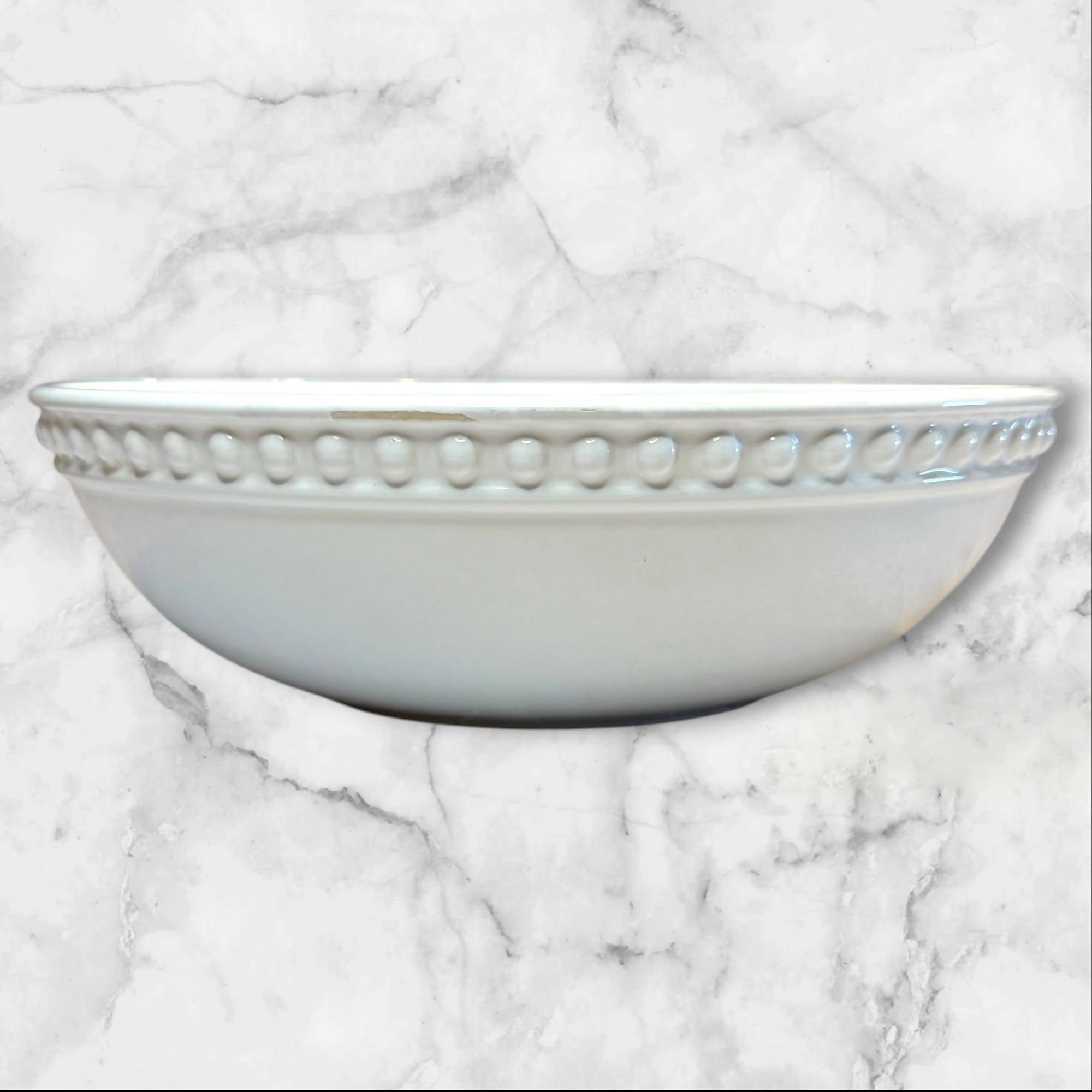 Fapor Delmar White Serving Bowl | 9 Inch | Gently Used