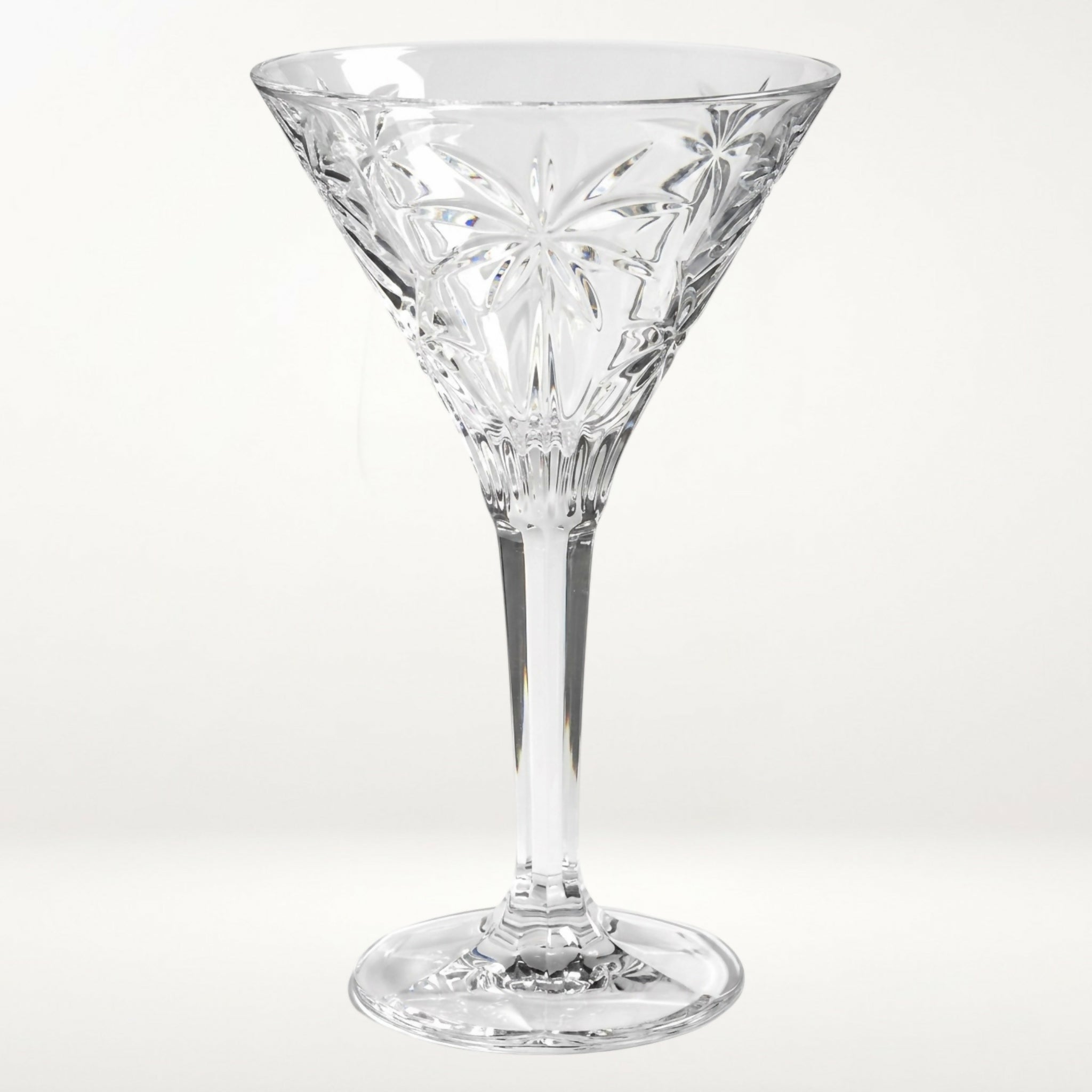 Godinger Palm Crystal Martini Glasses | Set of 4 | Excellent Condition