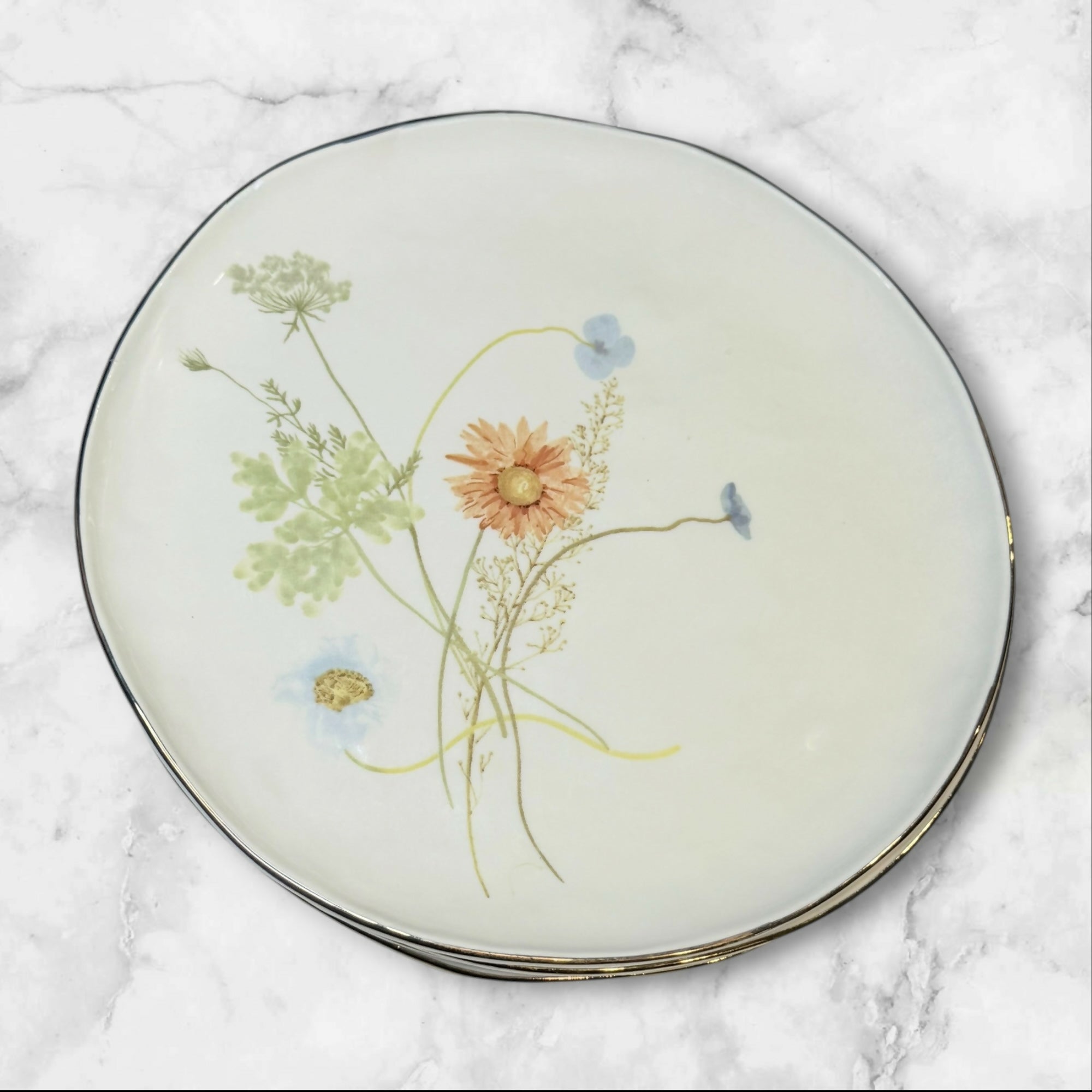 Sango Gansevoort Wildflower Porcelain Salad Plates Set of 4 | Excellent Condition