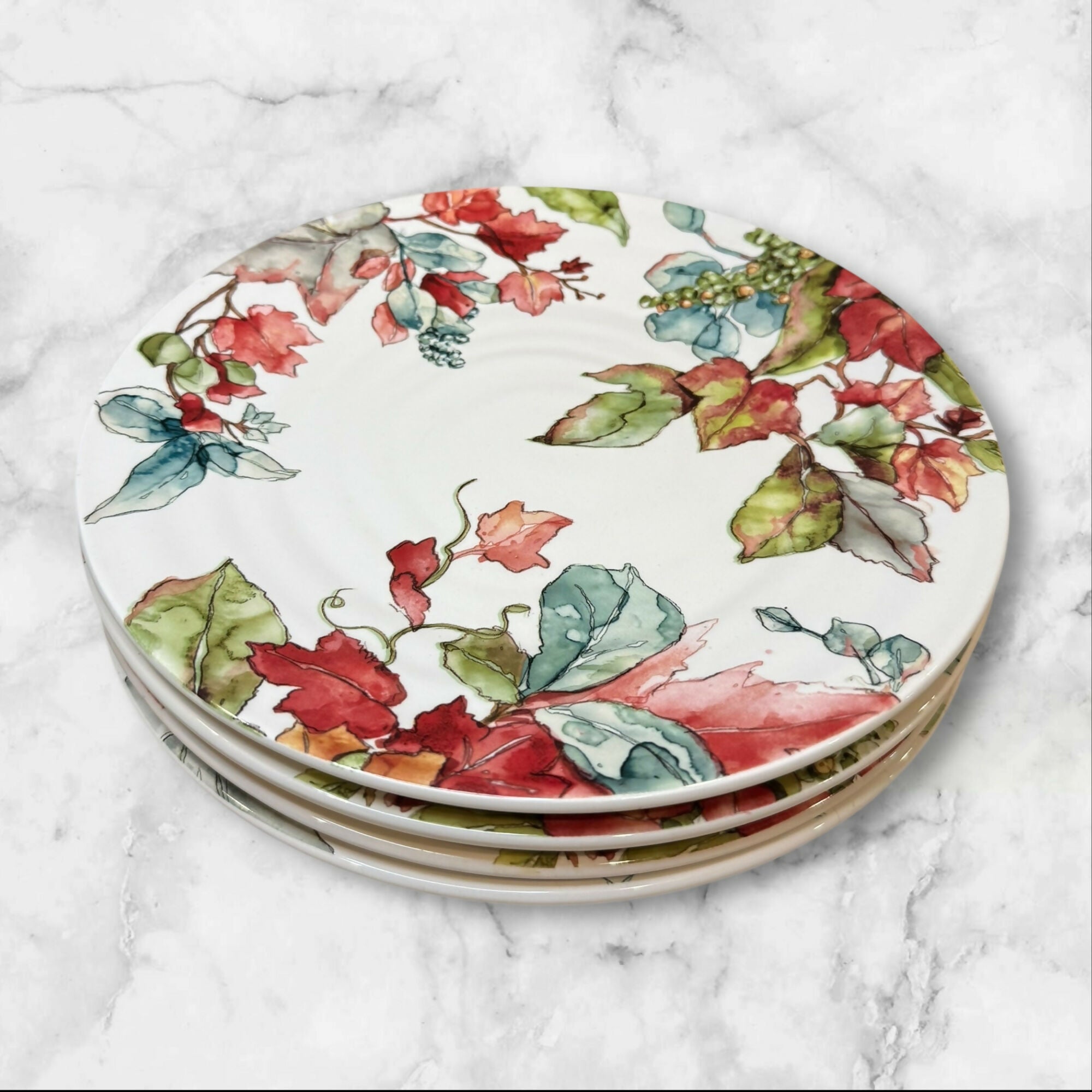 Pier 1 Waterbury Leaves Dinner Plates | Set of 4 | Excellent Condition