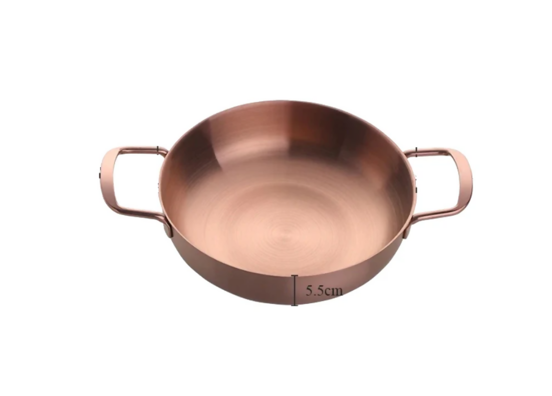 Anygleam Stock Pot 2pcs Rosegold-S-L Stainless Steel HotPot Without Lid Single-Layer Cooking Soup Noodle Sea Food Home Kitchen Restaurant Tools