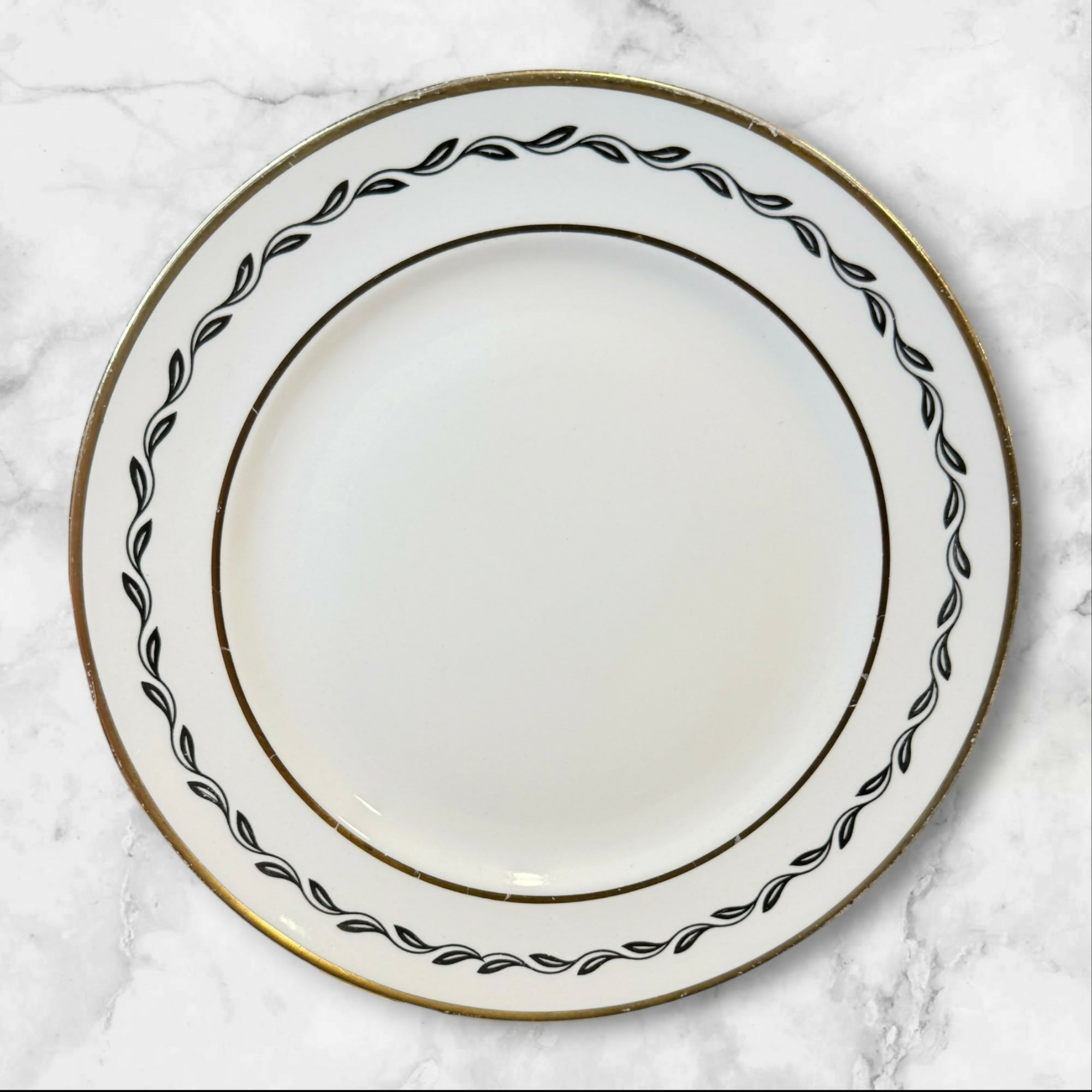 Pope Gosser Coin Gold Dinner Plates Set of 7 Vintage China Gently Used