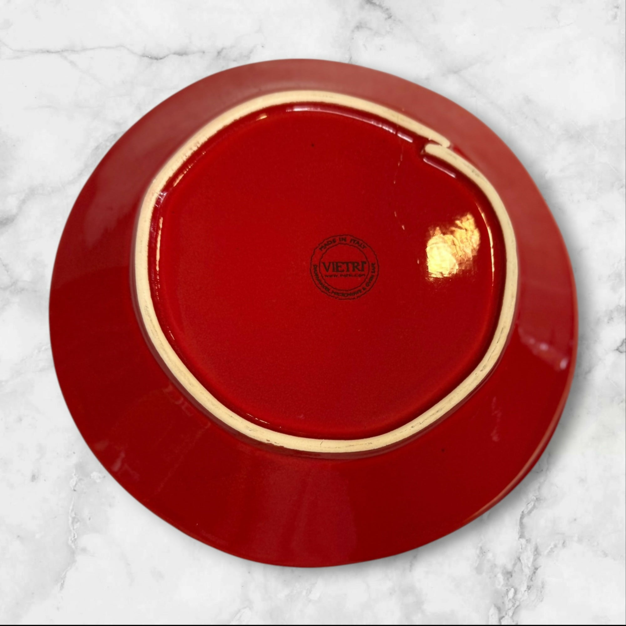 Vietri Lastra Red Pasta Bowls | Set of 6 | Fair Condition