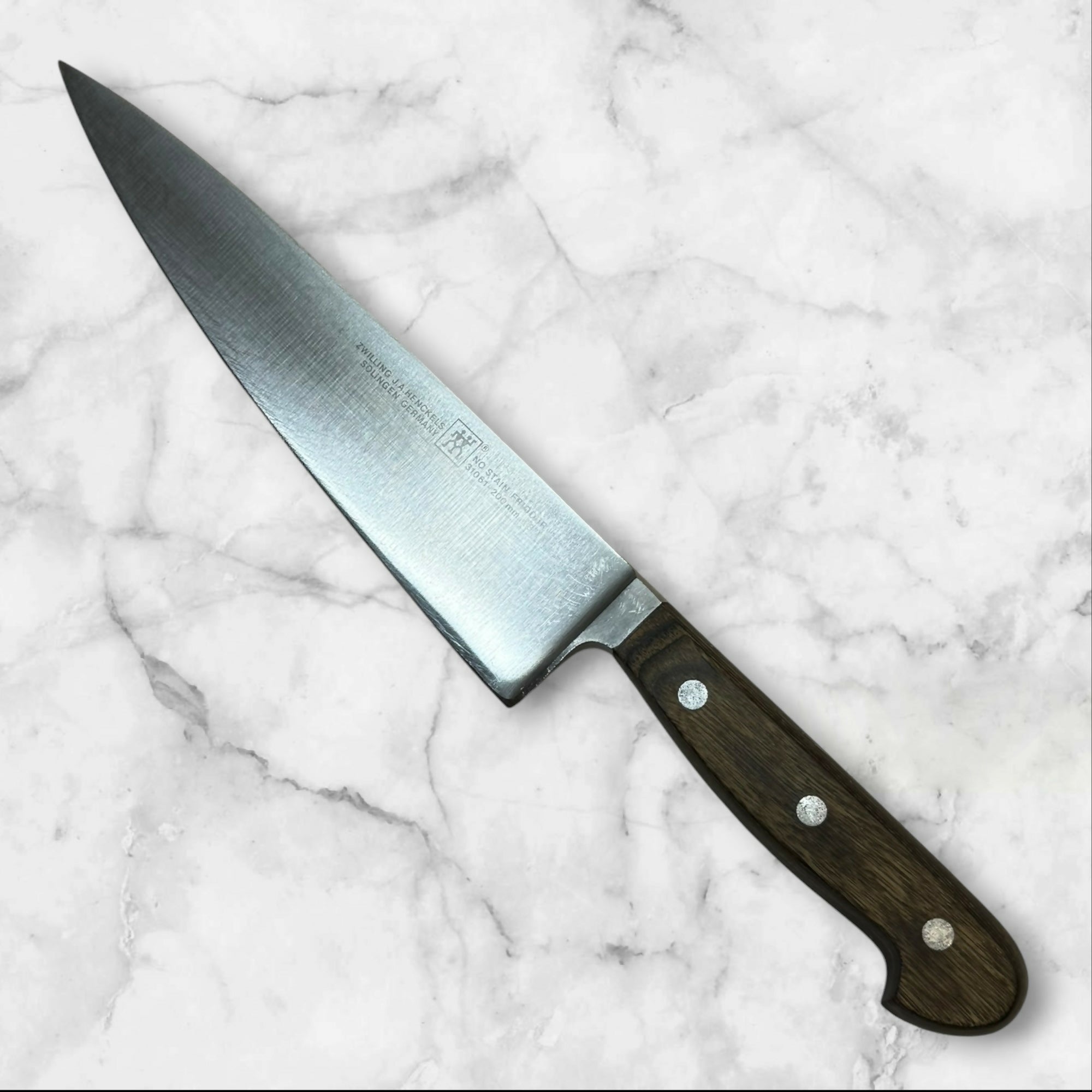 Zwilling J.A. Henckels No Stain Friodur 8” Chef Knife | Vintage | Germany