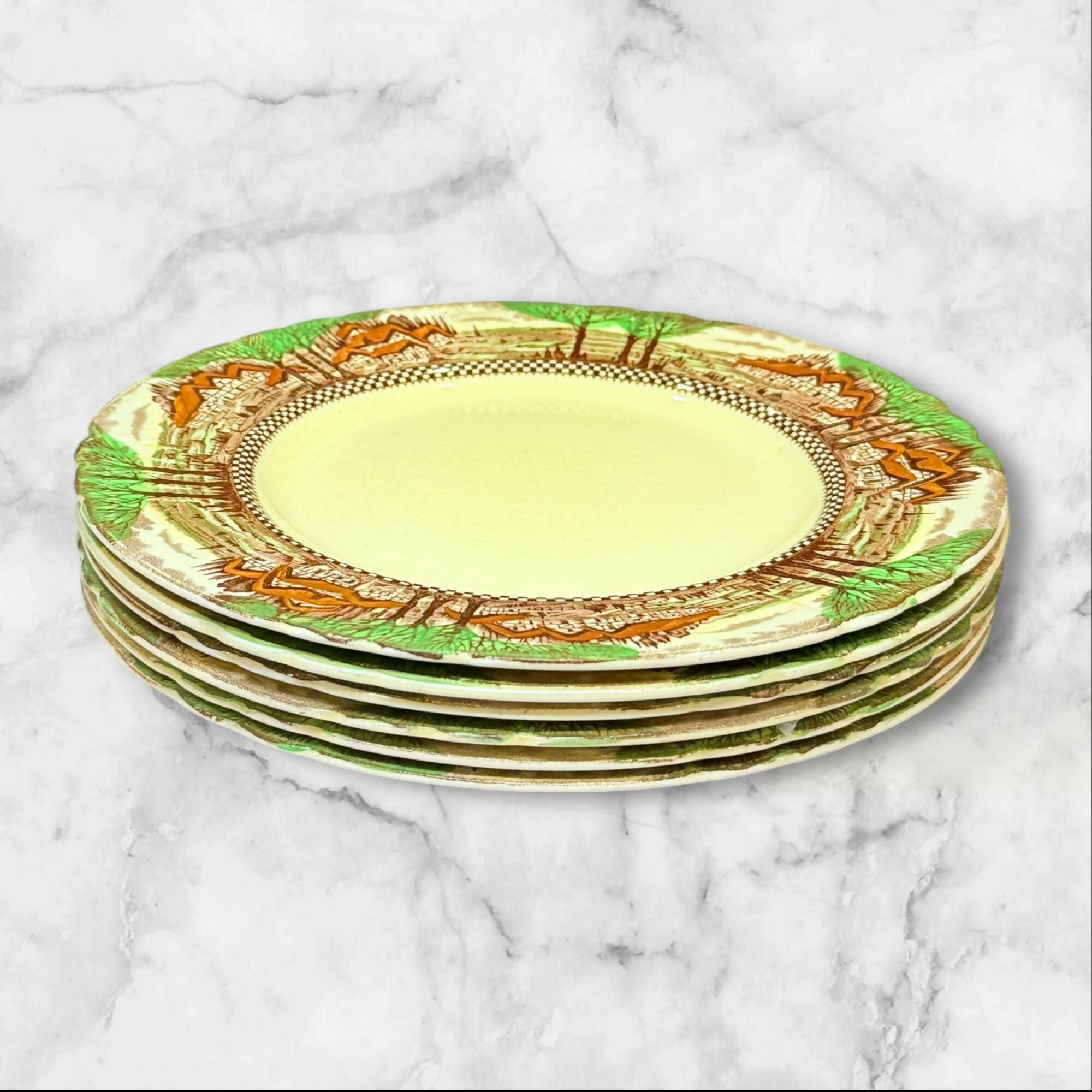 Myott England’s Countryside Dinner Plates | Set of 6 | Made in England
