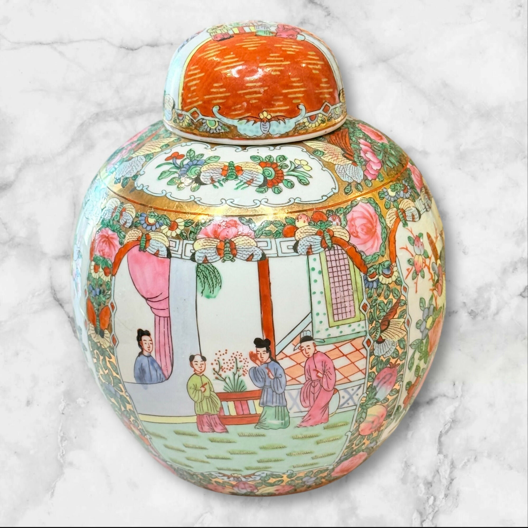 Smithsonian Oriental Export Porcelain Ginger Jar | Museum Reproduction | Excellent Condition