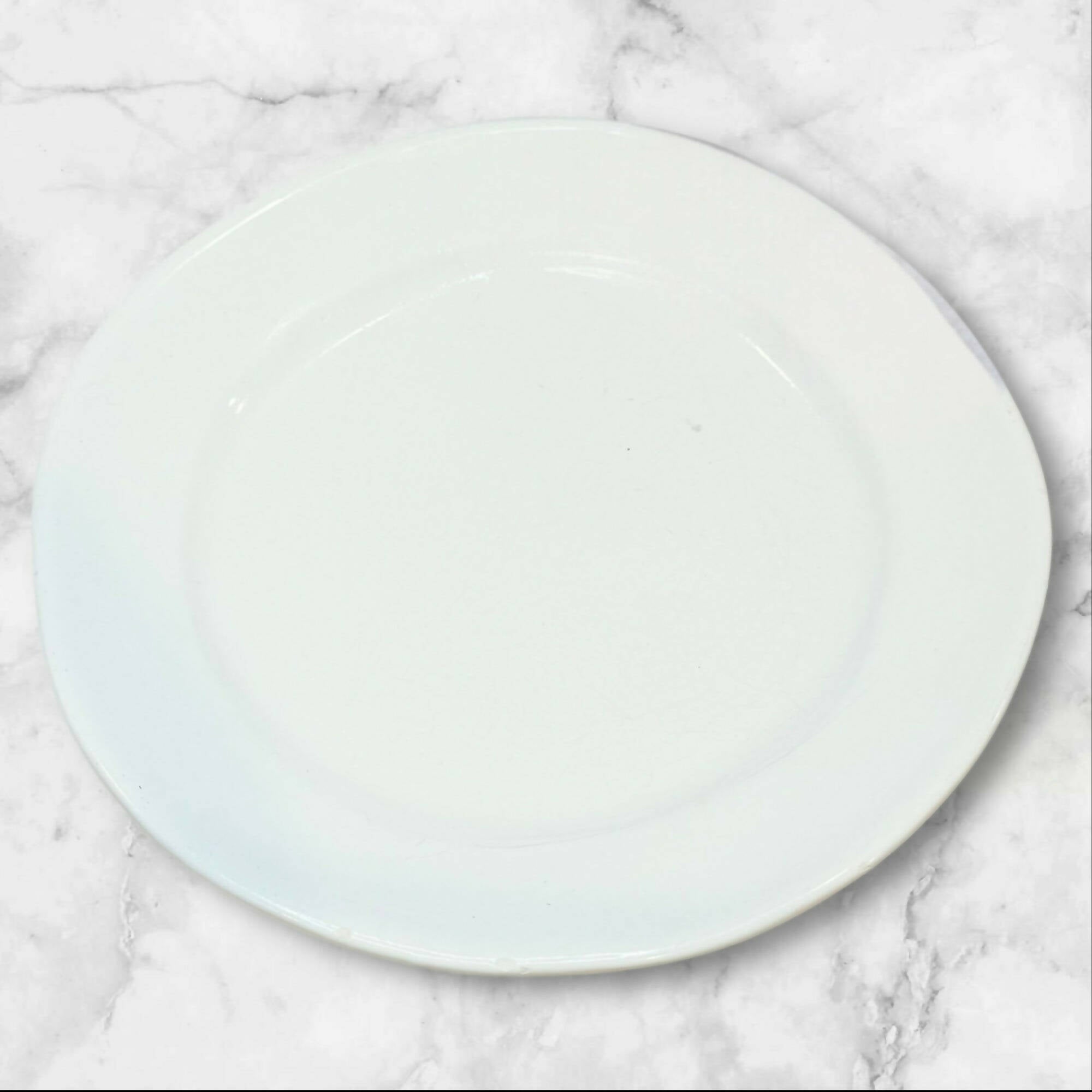 Crate & Barrel Italian White Dinner Plates | Set of 4 | Good Condition