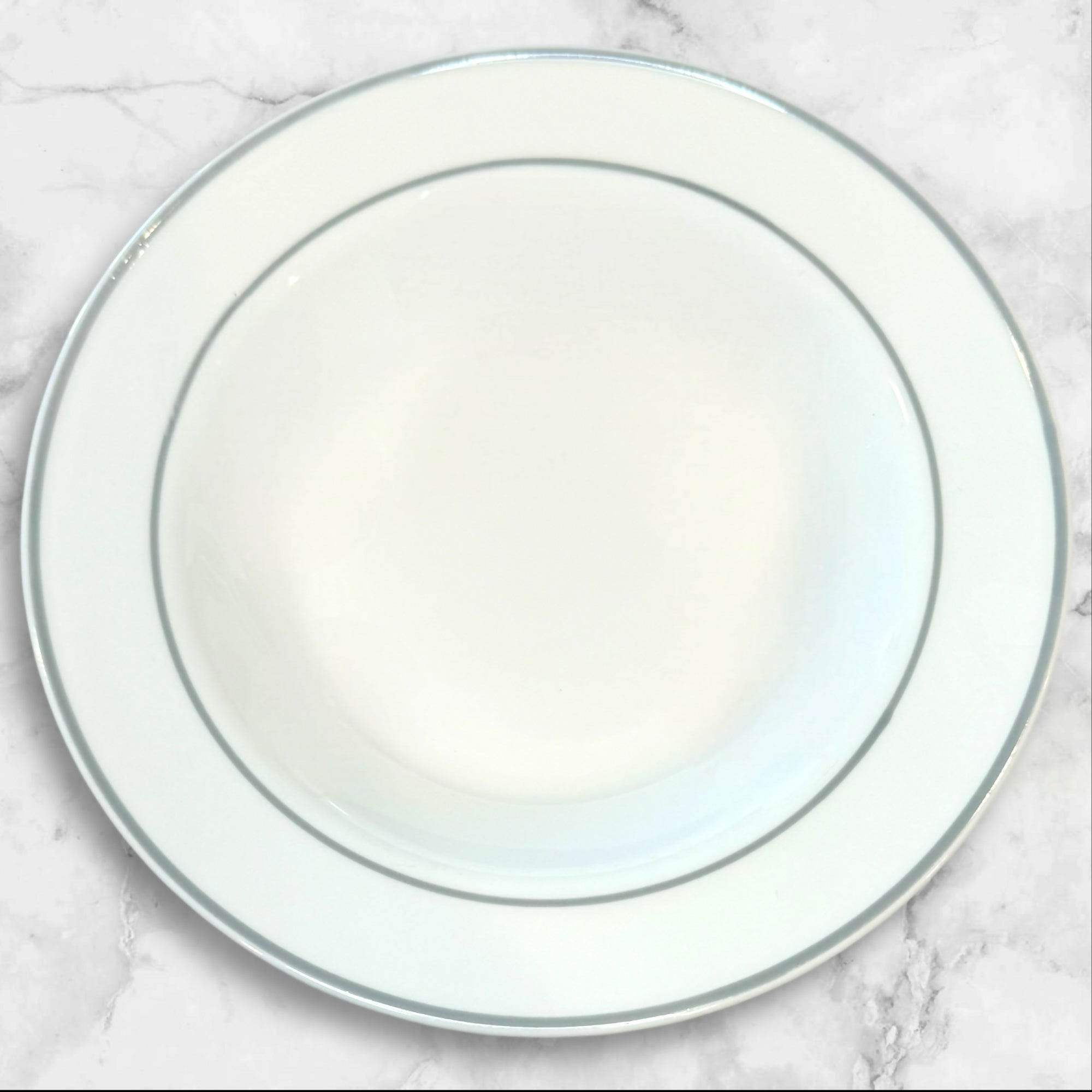 Corning Pyroceram No-Store White Rimmed Soup Bowls | Set of 4 | Excellent Condition