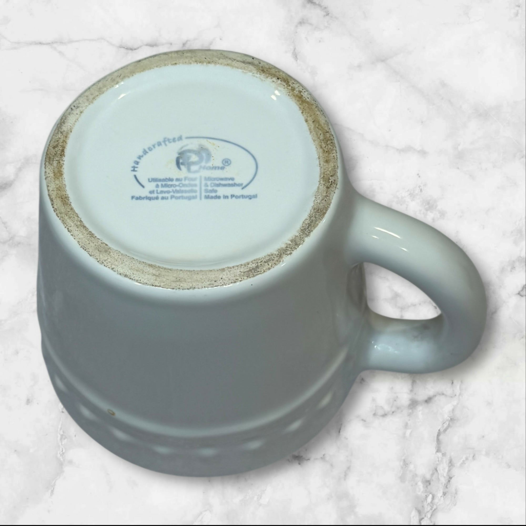 PF Home White Stoneware Beaded Mug | Fabriqué au Portugal | Great Condition
