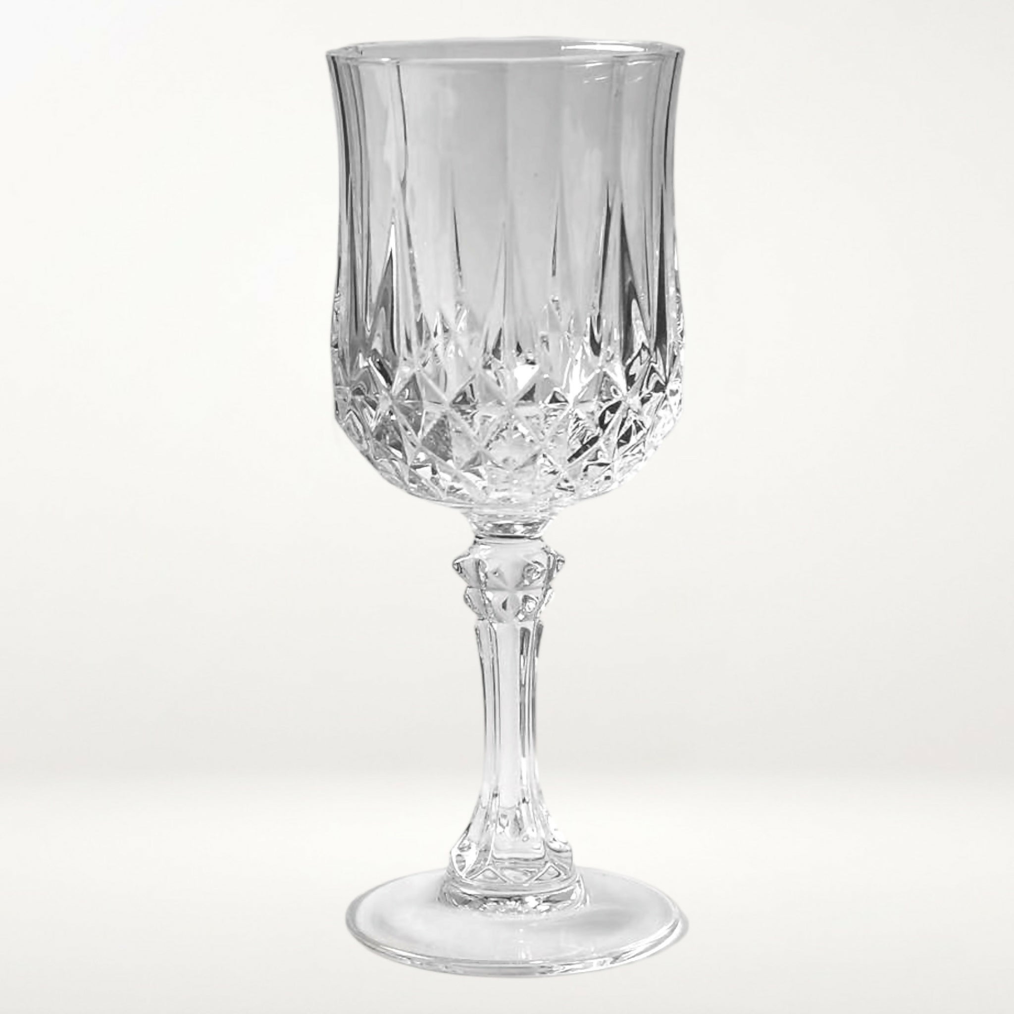 Cristal D’Arques Longchamp Clear Wine Glasses | Set of 2 | Excellent Condition