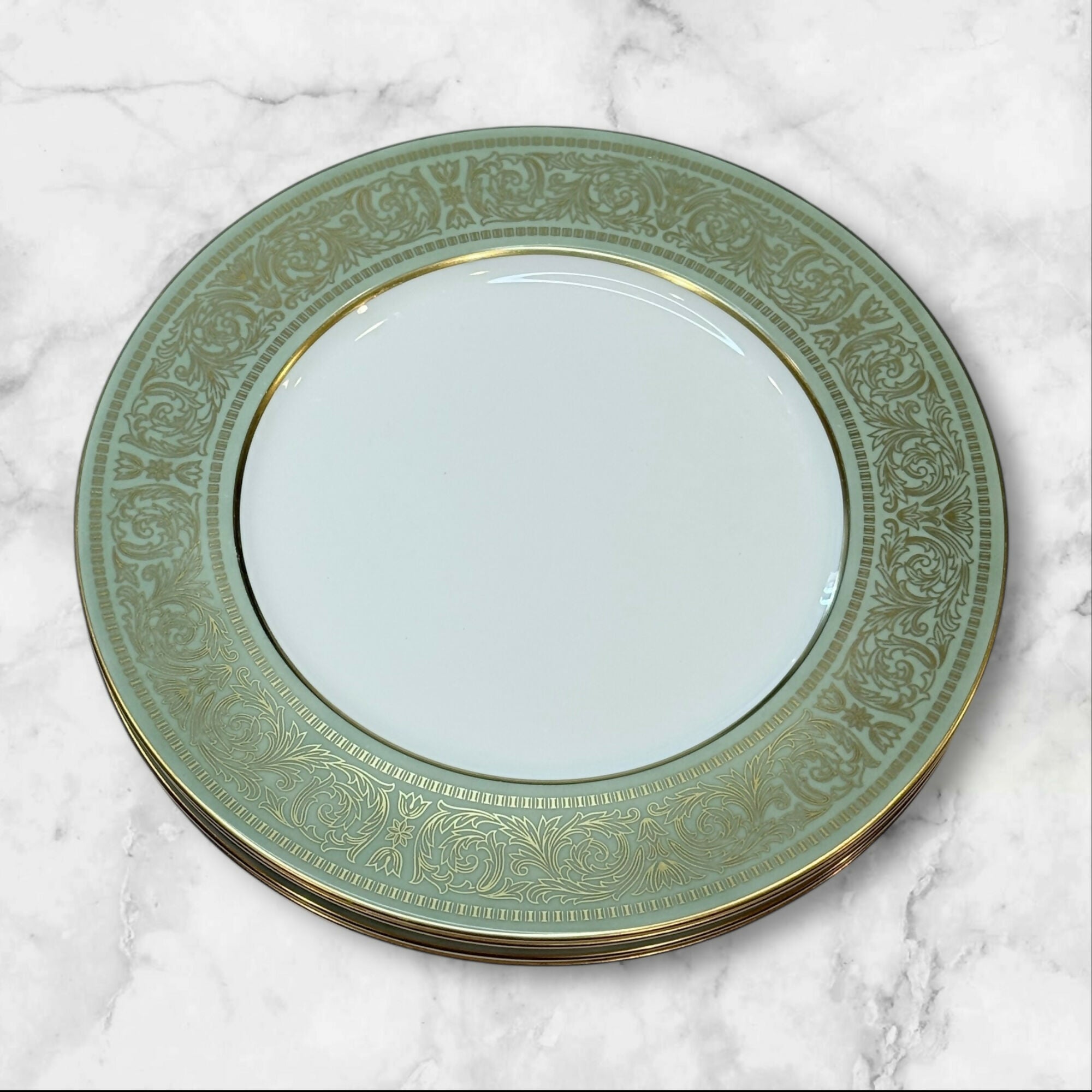 Mikasa Rosemont Bone China Dinner Plates | Set of 4 | Excellent Condition