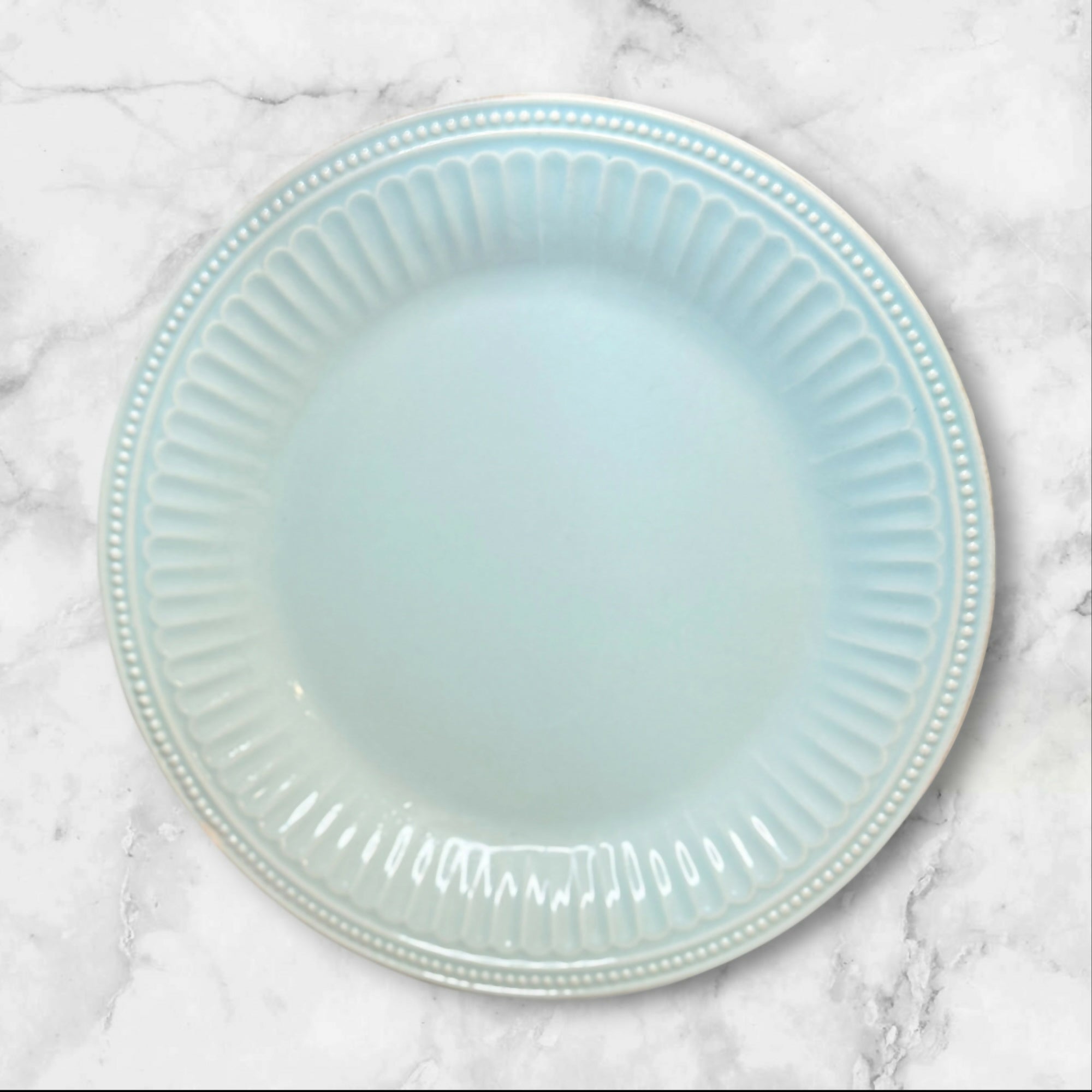 Lenox French Perle Groove Ice Blue Dinner Plates Set of 4 | Good Condition