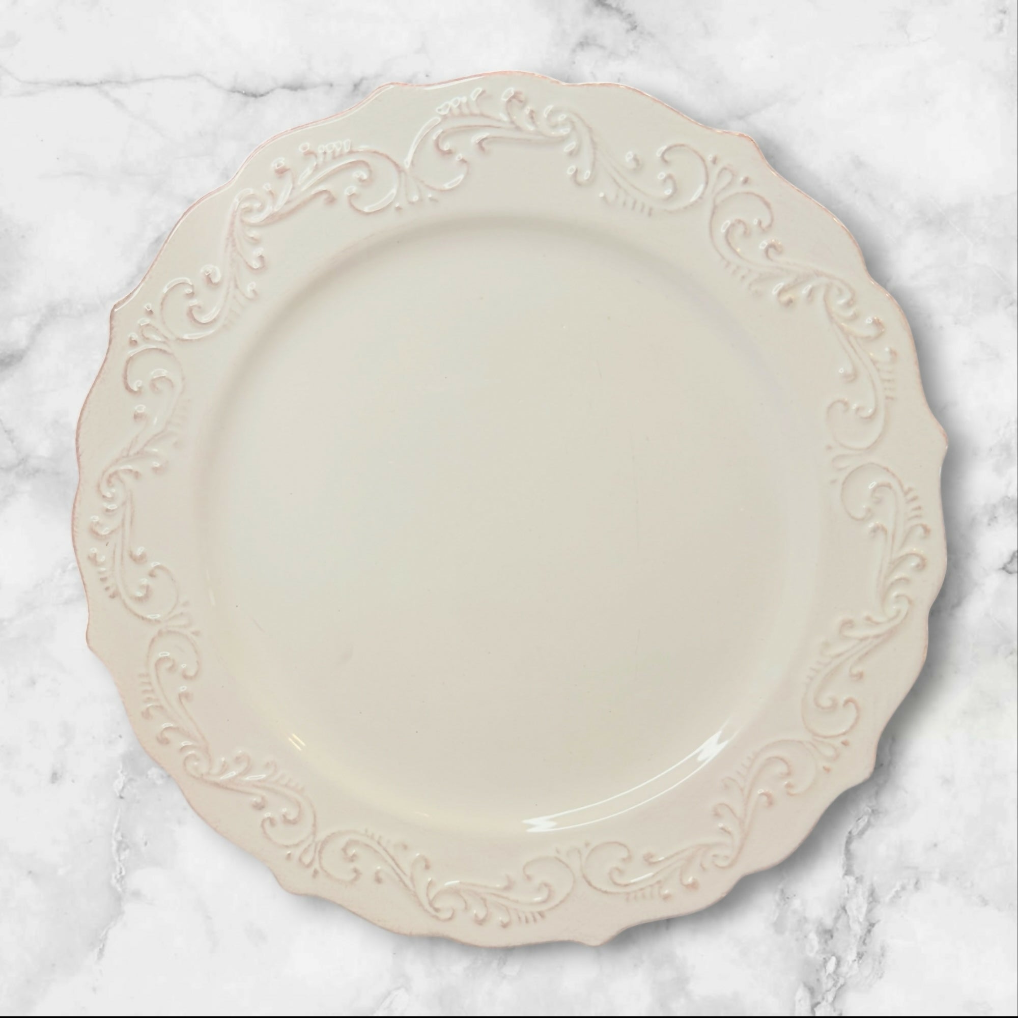 Pier 1 Antique Scroll Dinner Plates | Set of 6 | Good Condition