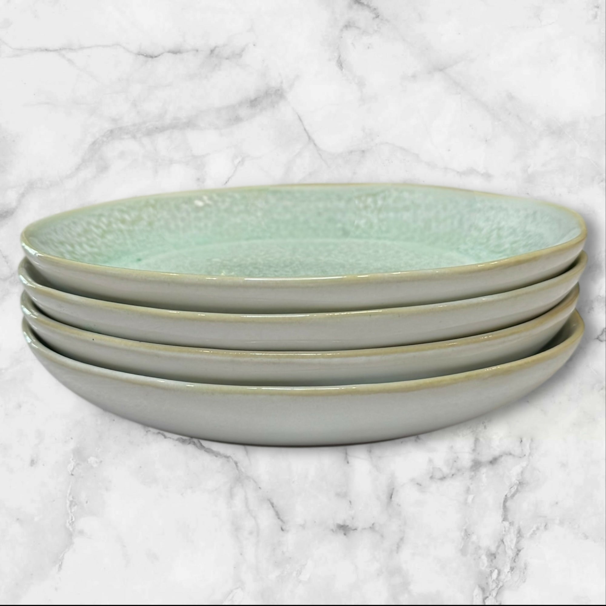 Rosenthal Junto Jungle Green Stoneware Salad Plates | Set of 4 | Excellent Condition