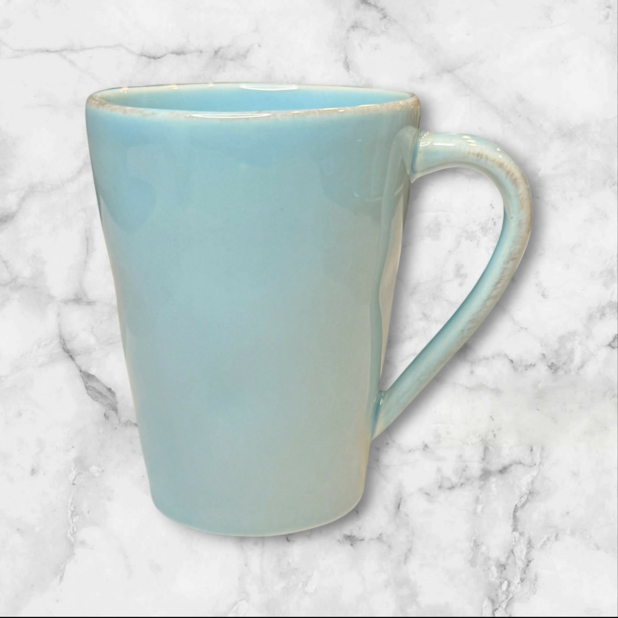 Crate & Barrel Marin Blue Stoneware Mug Set of 3 | Portugal | Excellent Condition