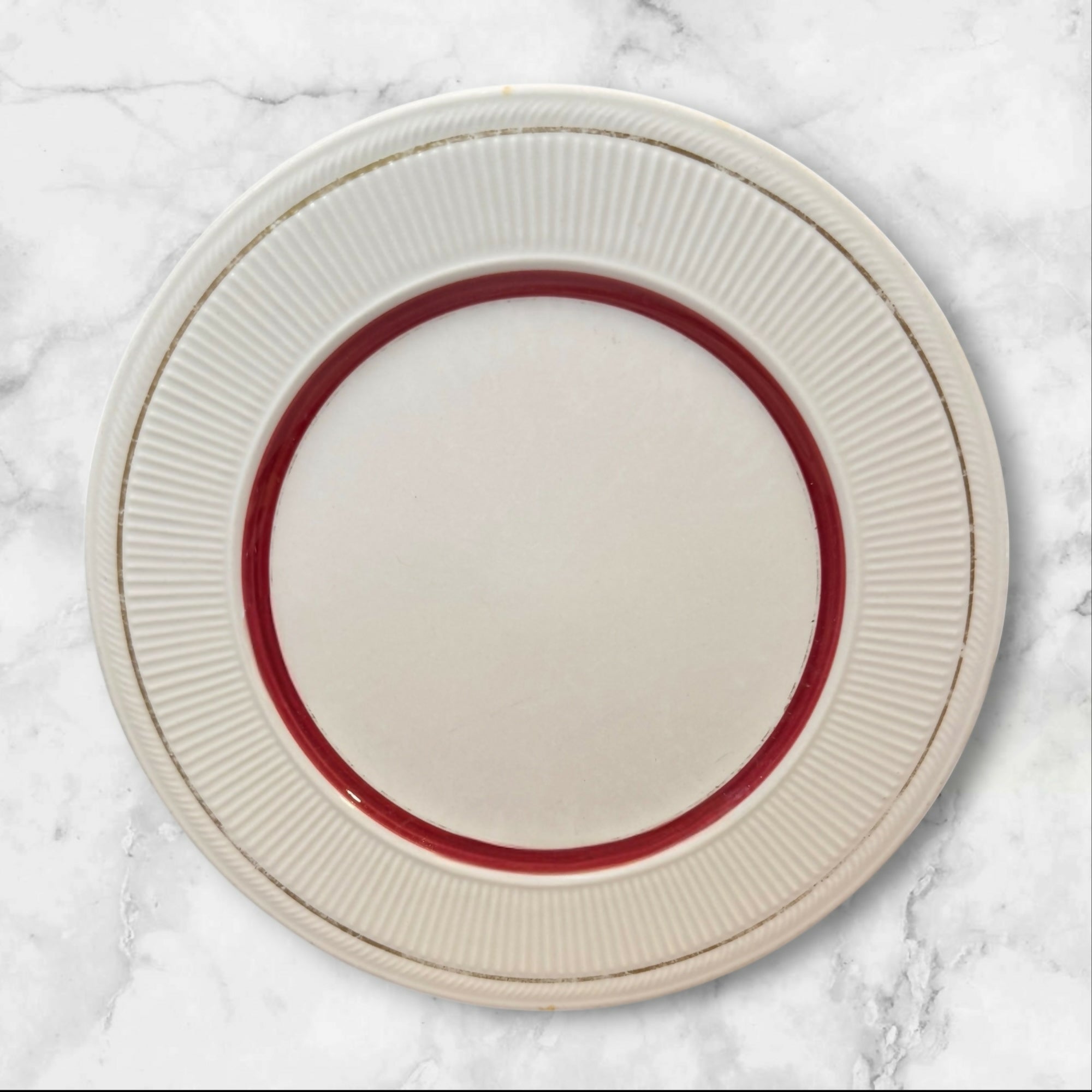 Anchor Hocking Shenango China Red Band Dinner Plates Set of 4 | Good Condition