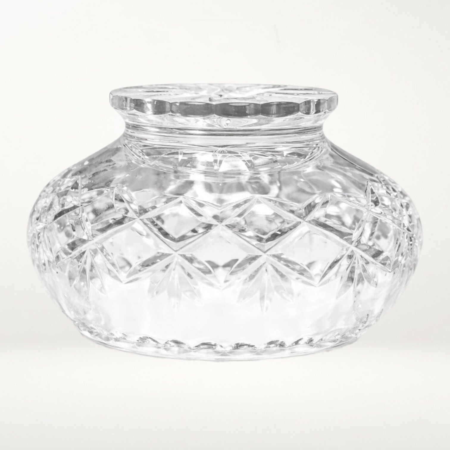 Ceska Tradition Crystal Footed Serving Bowl | 6” | Excellent Condition